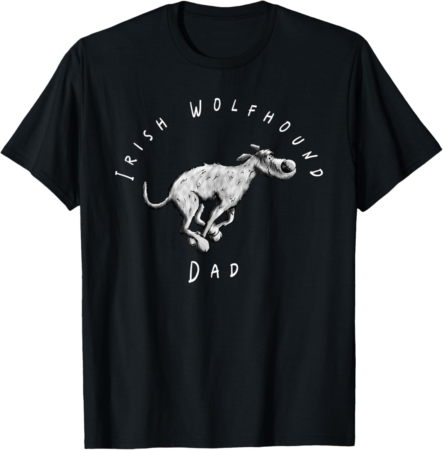 Irish Wolfhound Dad Fun Cartoon T-Shirt for Dog Lovers - Great Gift! - 13