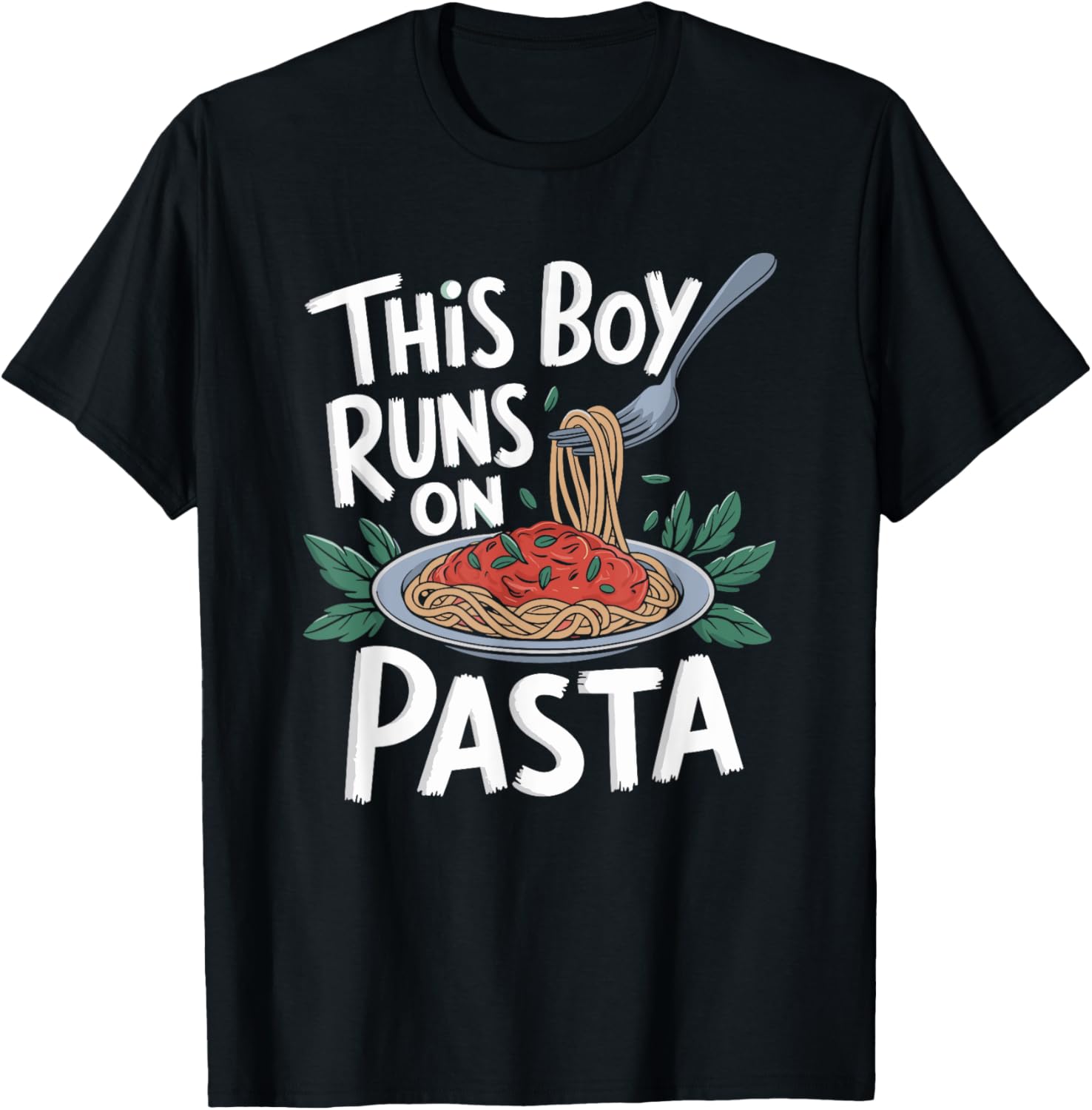 This Boy Runs On Pasta T-Shirt for Italian Spaghetti Lovers - 3