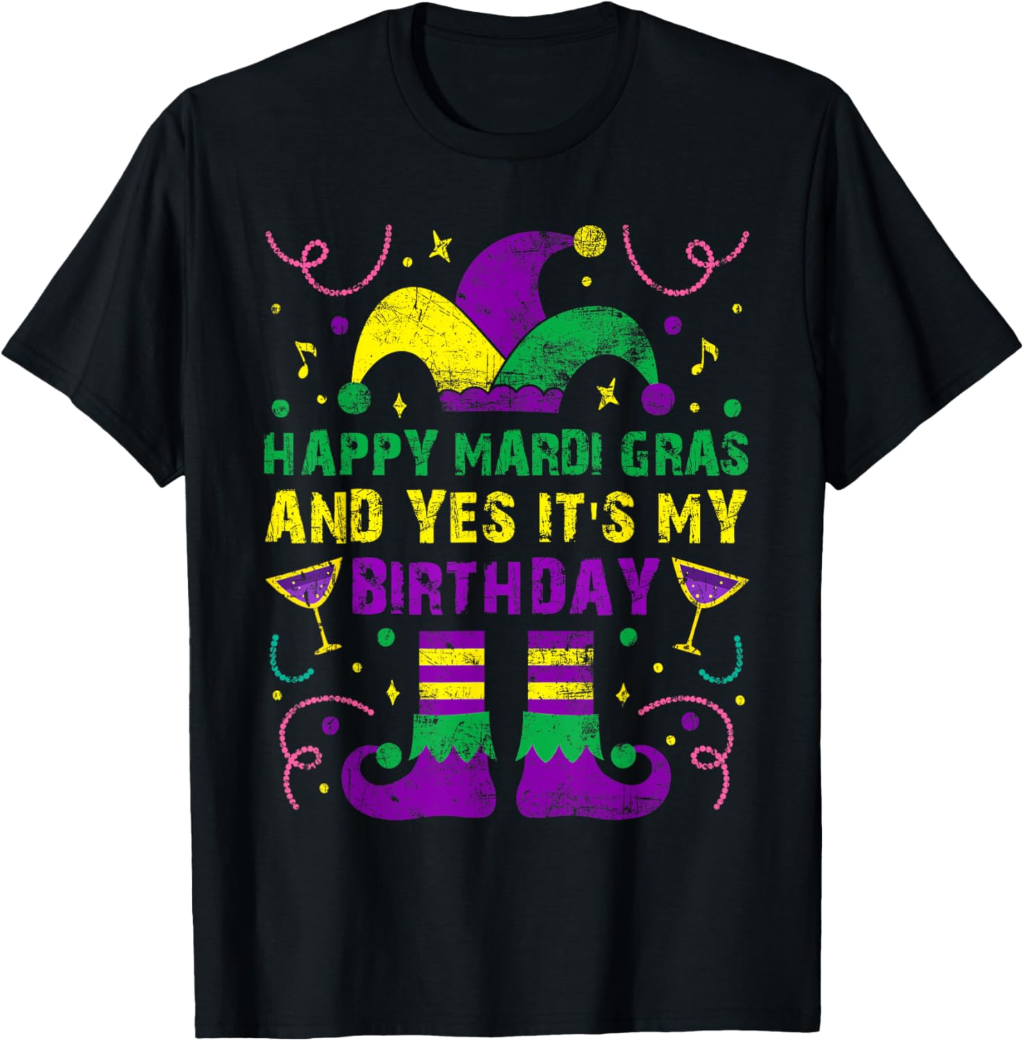 Happy Mardi Gras Birthday T-Shirt for Men Women Kids Party Fun - 8