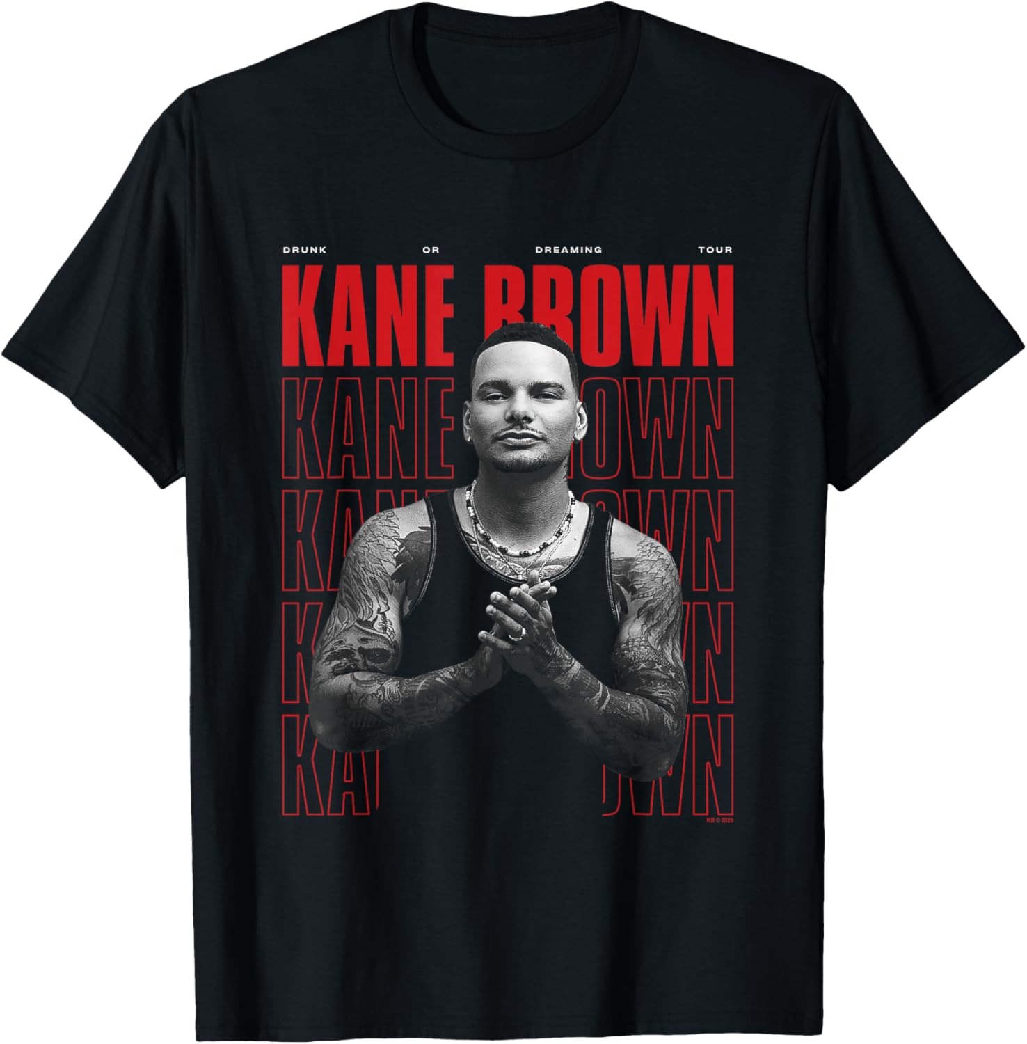 Kane Brown Drunk Or Dreaming Tour Big Chest Poster T-Shirt for Fans - 1
