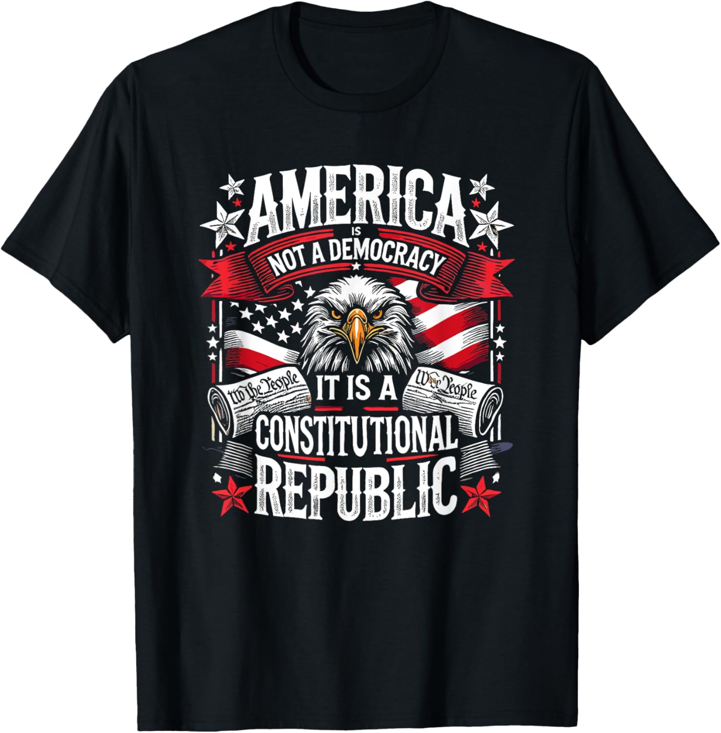 America Is Not A Democracy Constitutional Republic T-Shirt for Freedom Lovers - 9