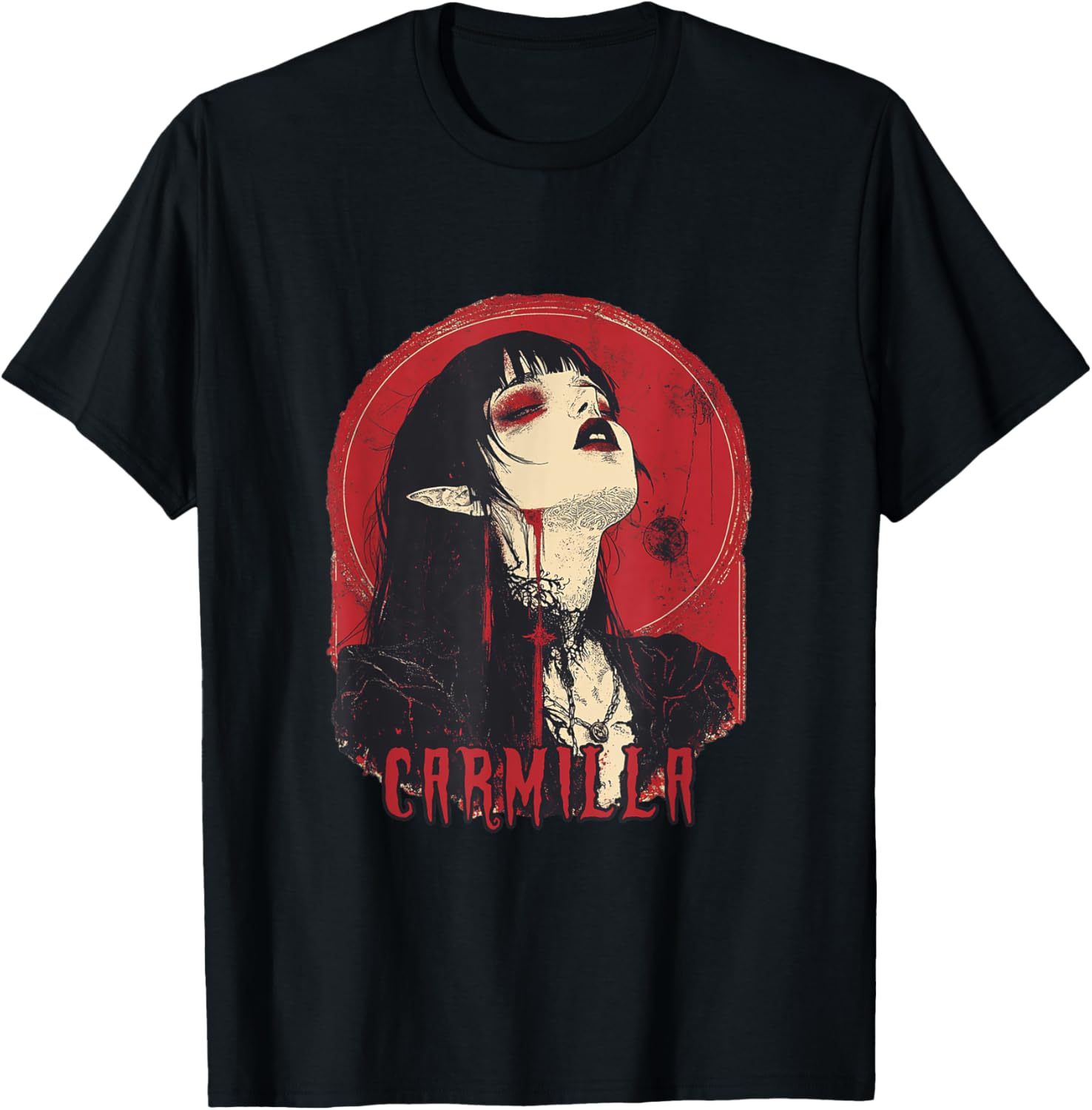 Gothic Vampire Carmilla T-Shirt for Stylish Fashion Enthusiasts - 8