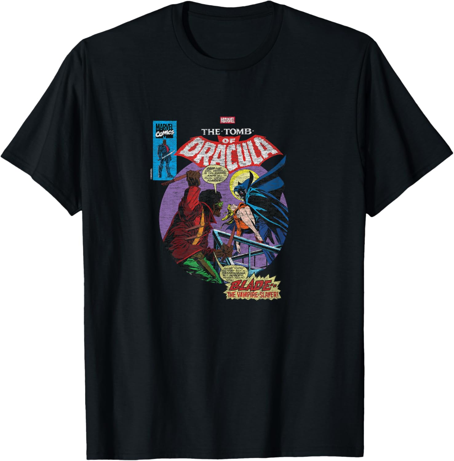 Blade Comic Cover T-Shirt for Fans of Graphic Novels and Superheroes - 1