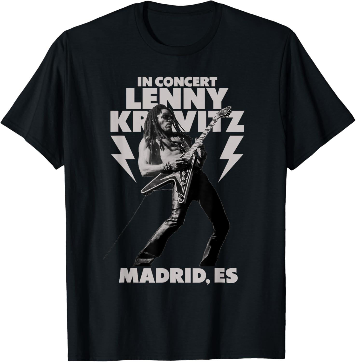 Lenny Kravitz Blue Electric Light Tour 2025 Madrid T-Shirt for Fans - 1