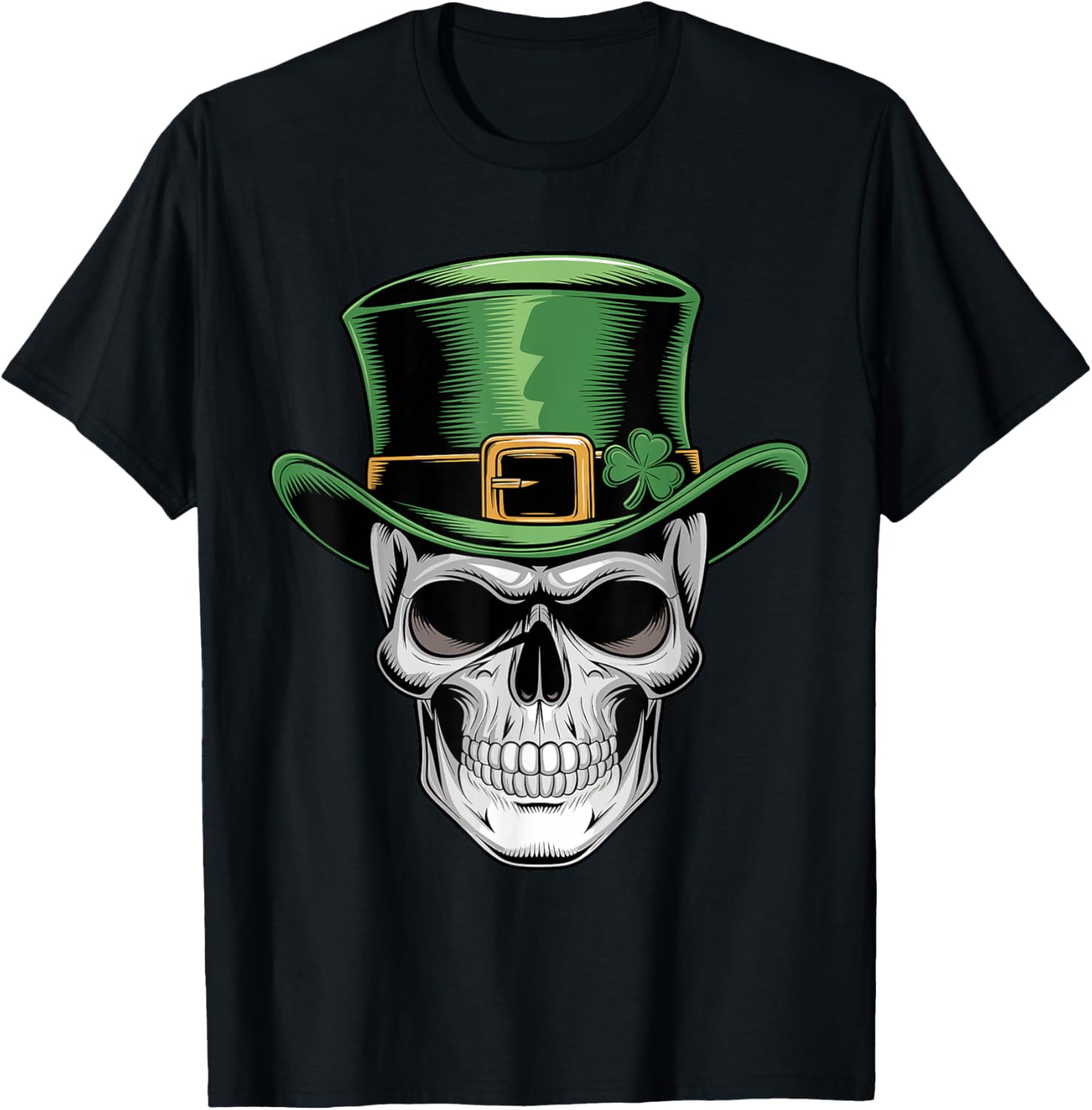Skull St. Patrick's Day Irish Shamrock T-Shirt for Lucky Celebrations - 8