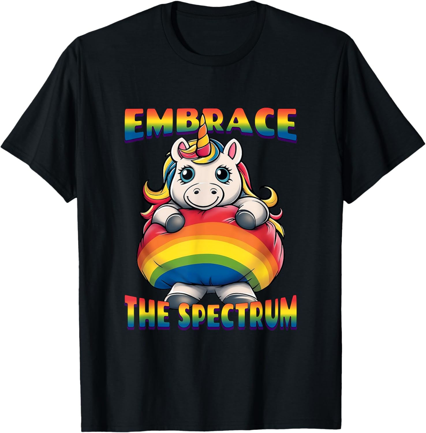 Embrace the Spectrum Autism Awareness Unicorn T-Shirt for Everyone - 1