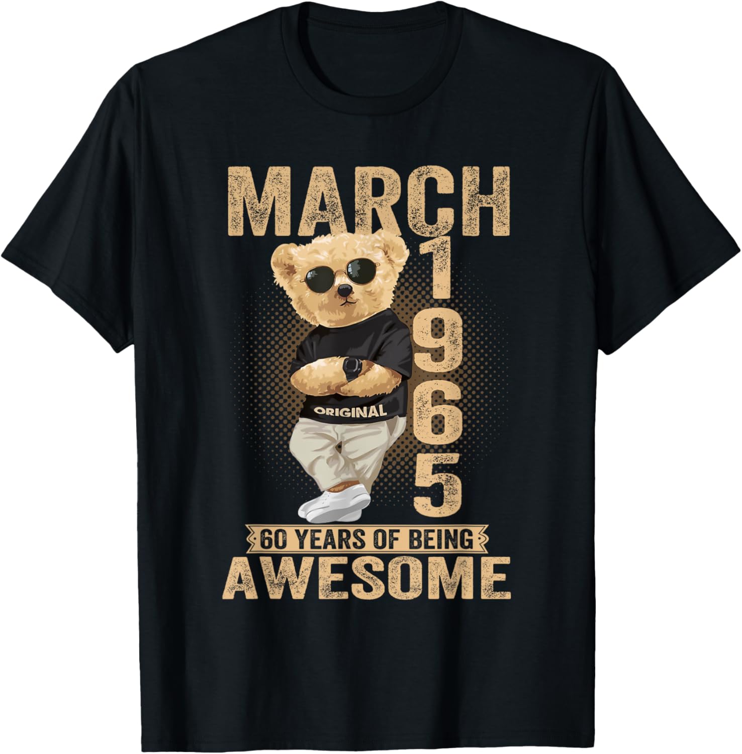 60th Birthday Teddy Bear T-Shirt for Men and Women Born in 1964 - 16