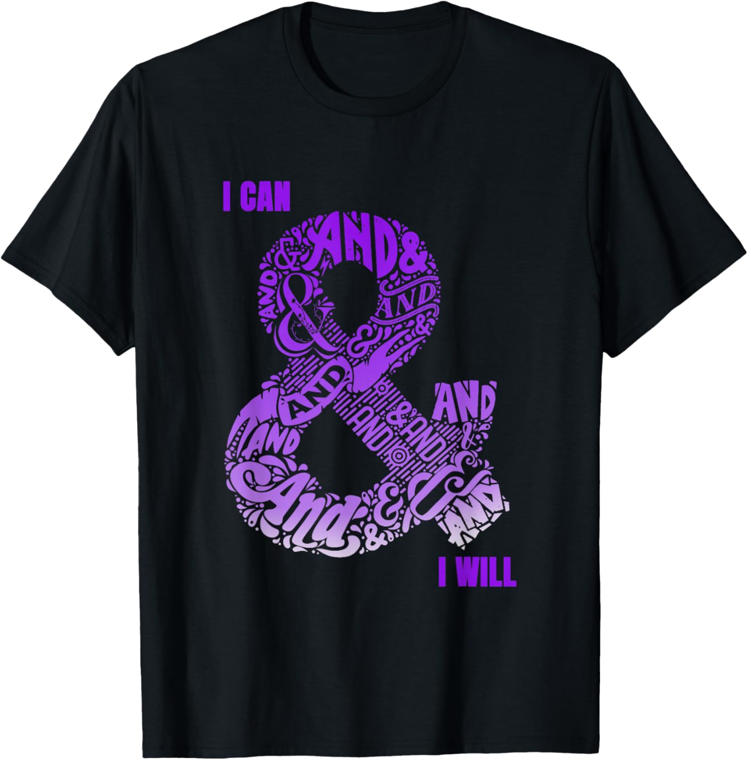 Purple Can and Will Graphic T-Shirt for Fashionable Casual Looks - 1