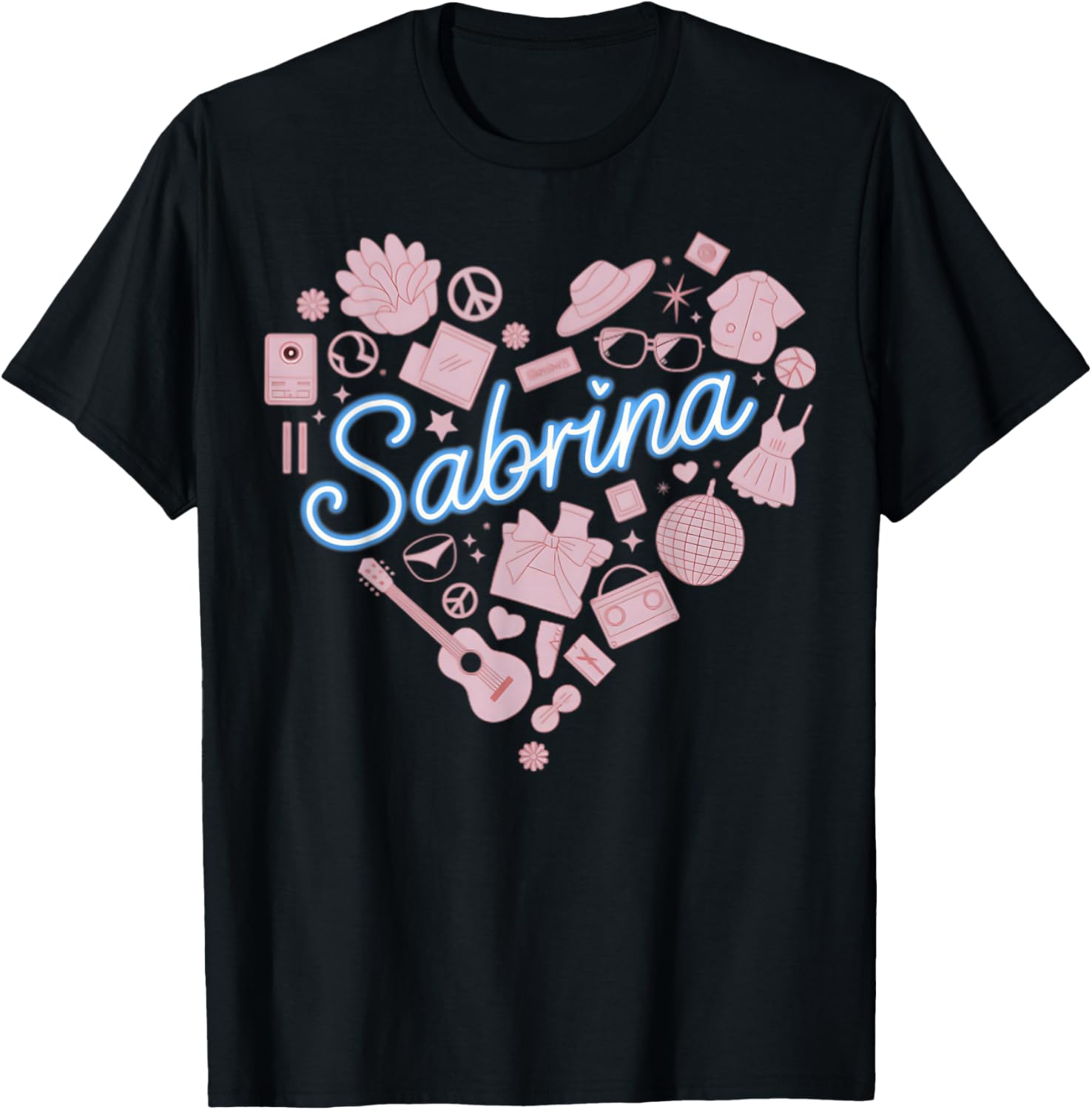 Personalized Girl Retro Sabrina Heart T-Shirt for Stylish Kids - 9
