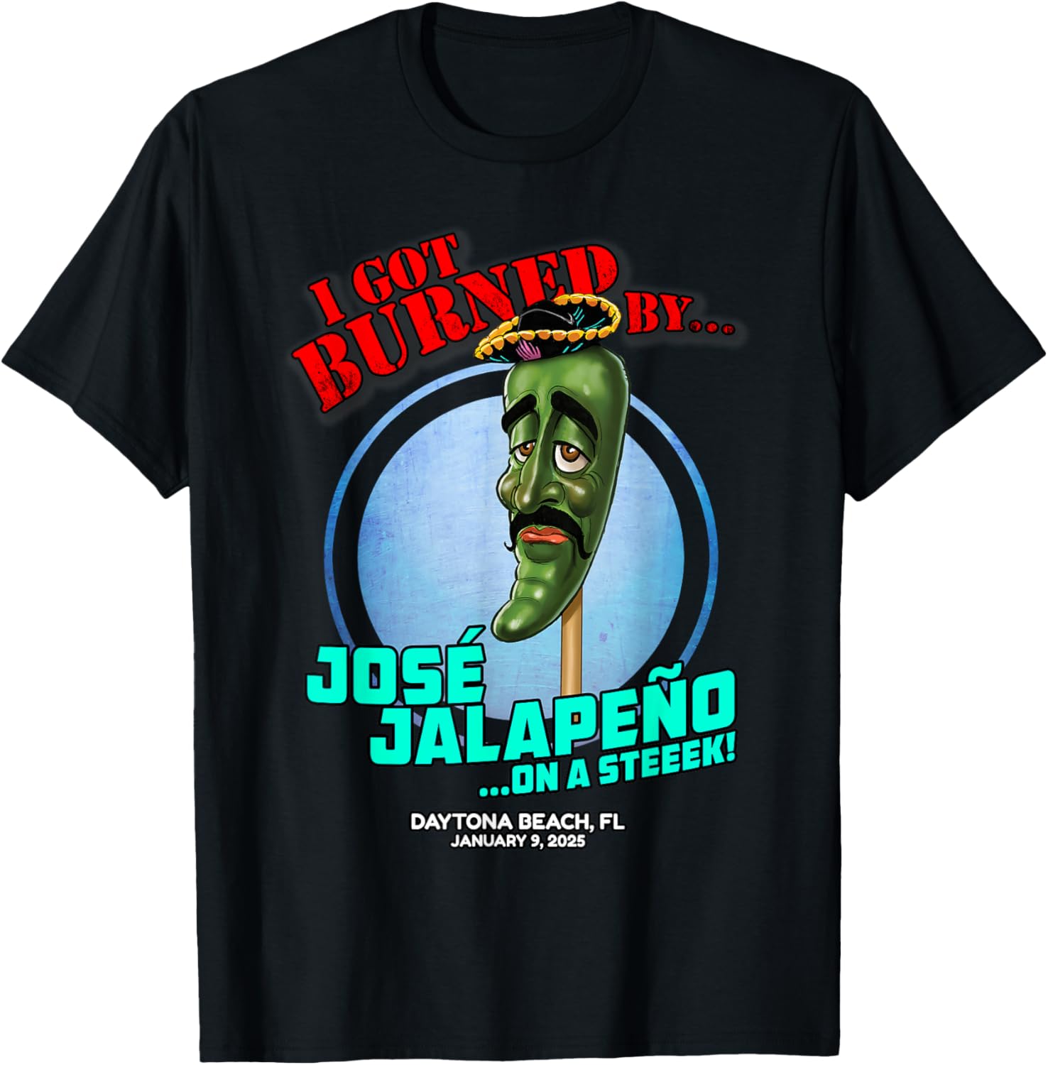 Jose Jalapeno On A Stick Daytona Beach T-Shirt Fun Summer Apparel - 7
