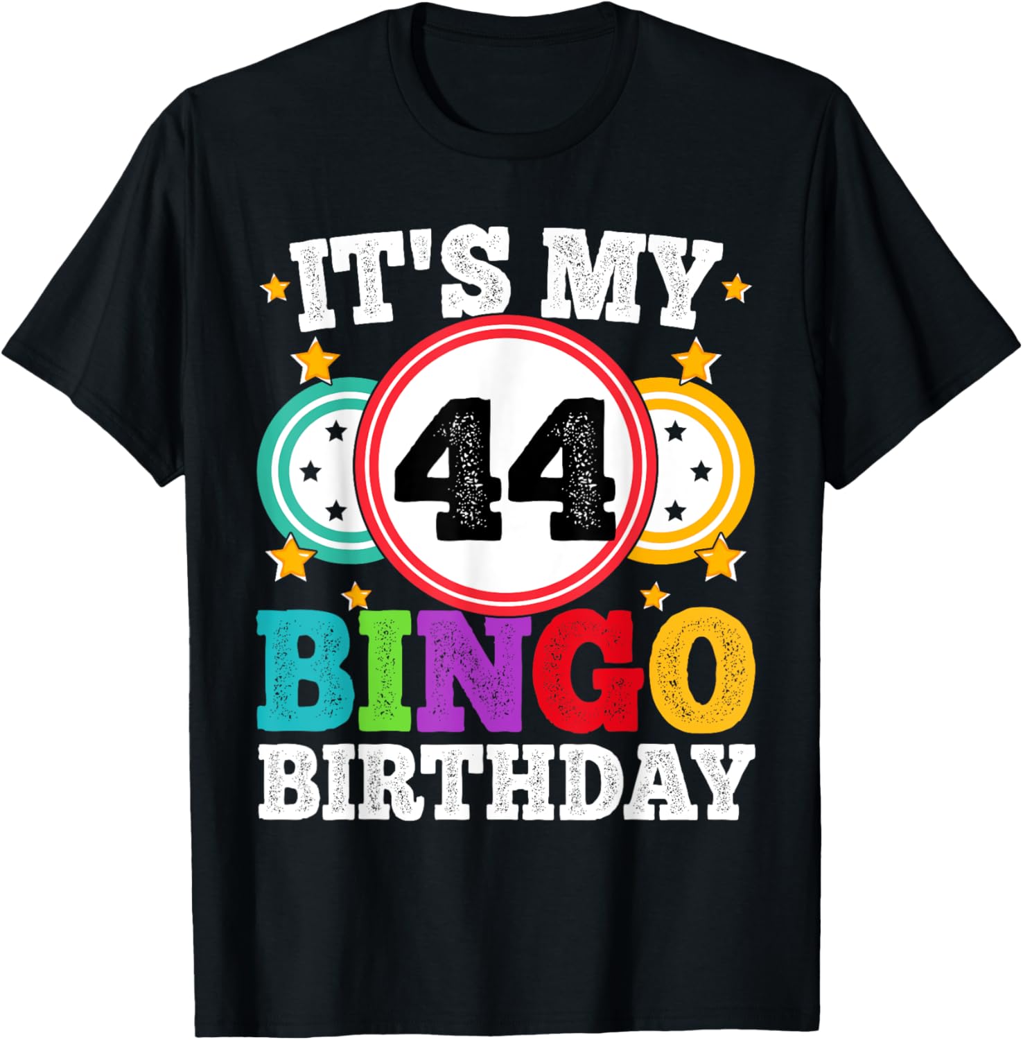 Funny 44th Birthday Bingo T-Shirt for Men and Women - Celebrate in Style! - 2