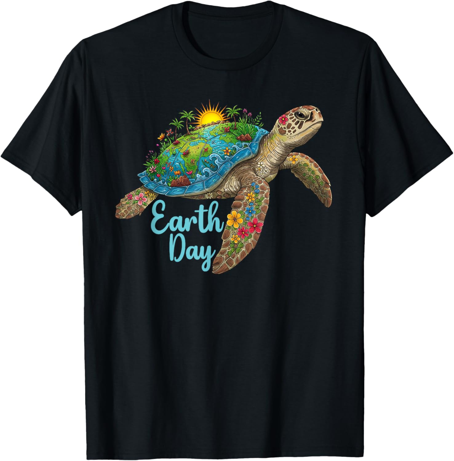 Save the Earth Sea Turtle T-Shirt for Men and Women Earth Day Gift - 6