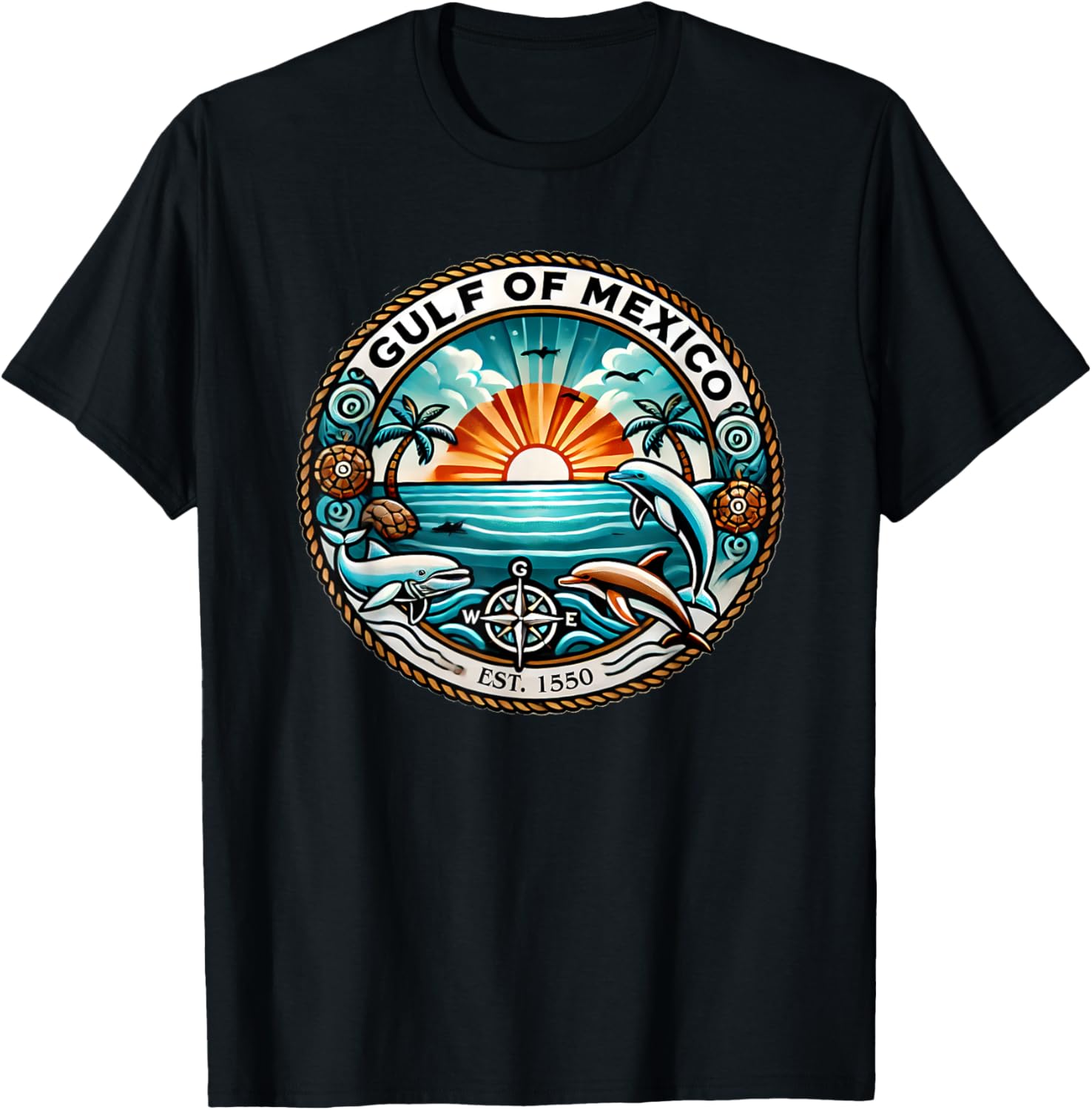 Gulf of Mexico Sunset T-Shirt - Vibrant Caribbean Beach Design - 17