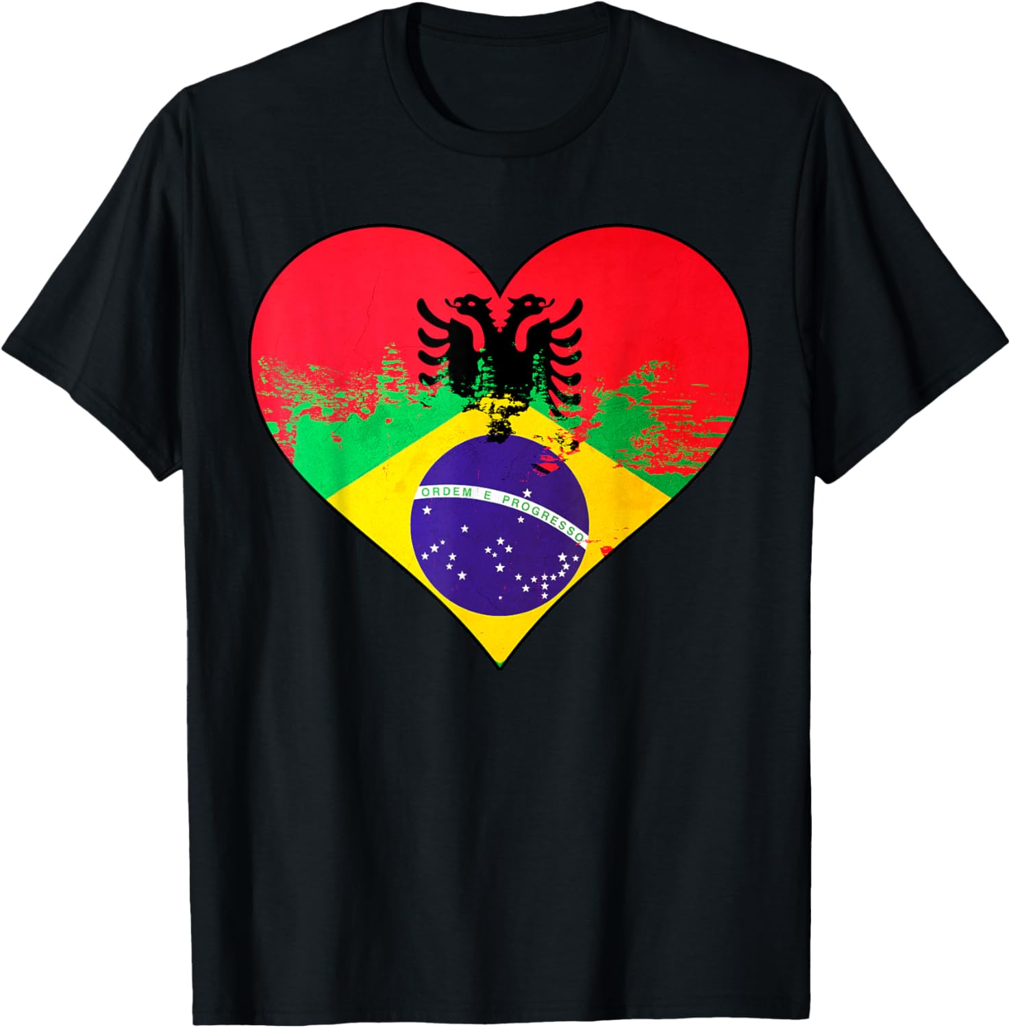 Albanian Brazilian Heritage Flag DNA T-Shirt for Unique Cultural Pride - 15