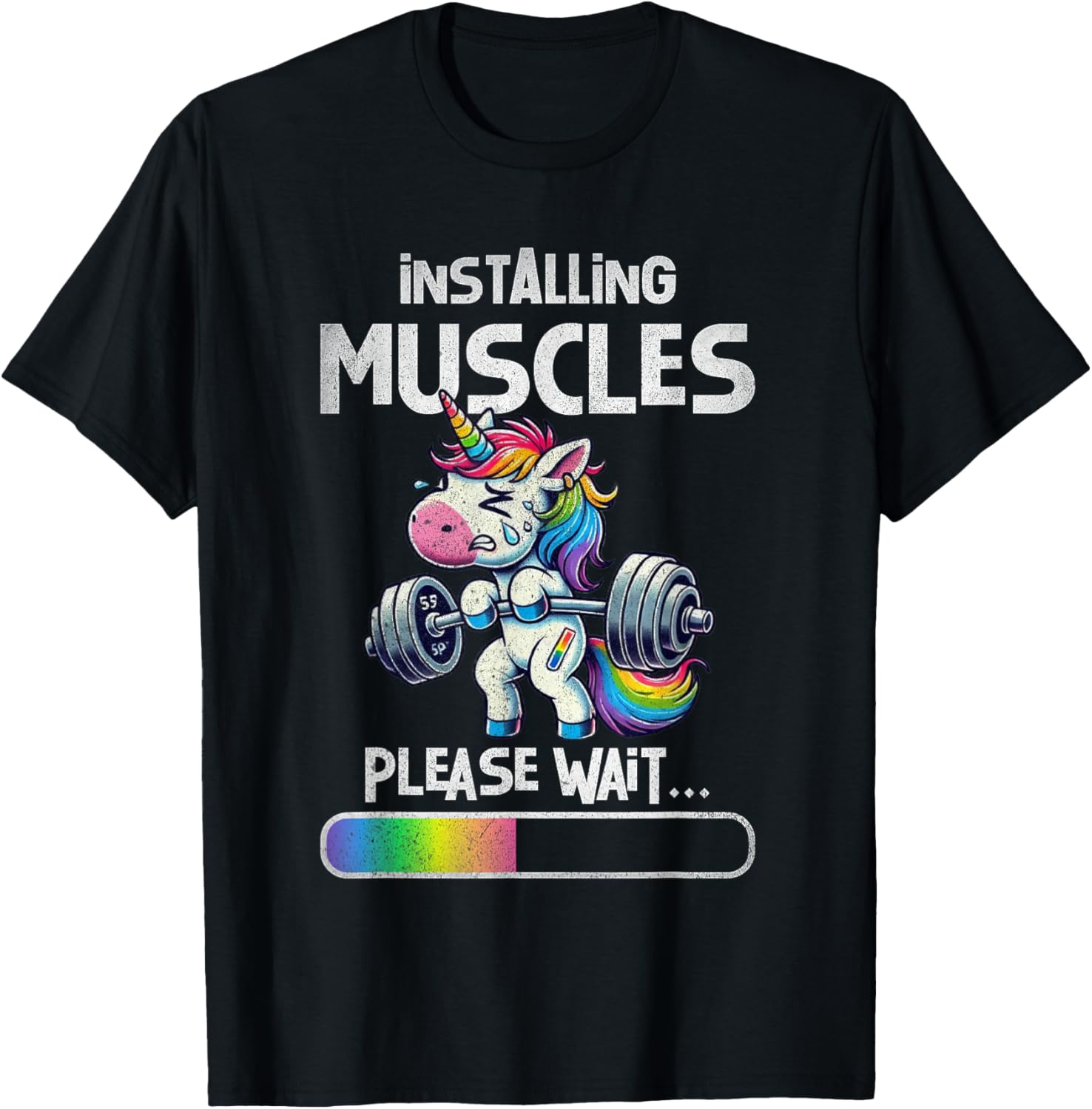 Funny Unicorn Weightlifting T-Shirt for Gym Lovers and Fitness Fans - 18