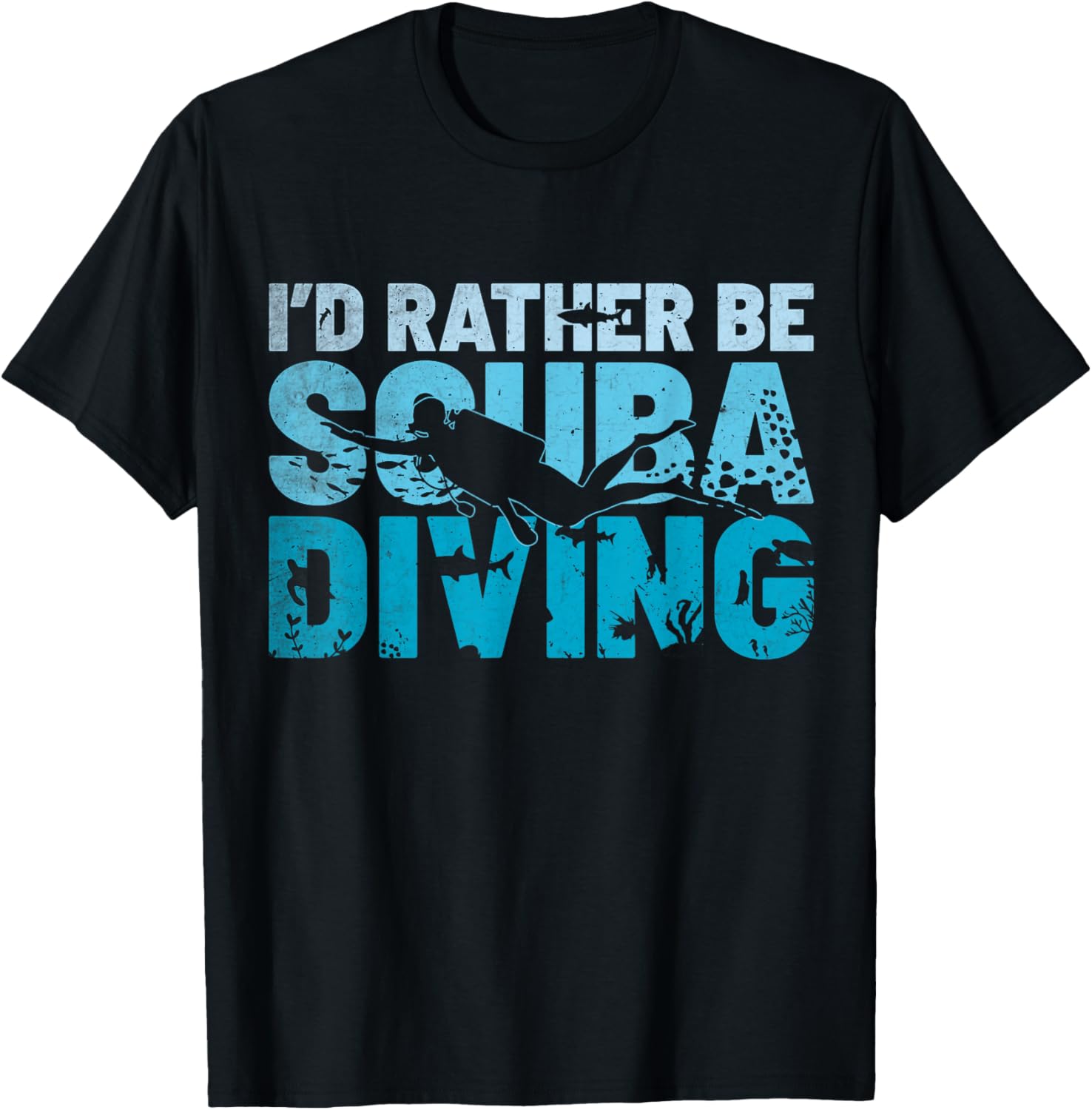 I'd Rather Be Scuba Diving T-Shirt for Ocean Instructors and Divers - 4