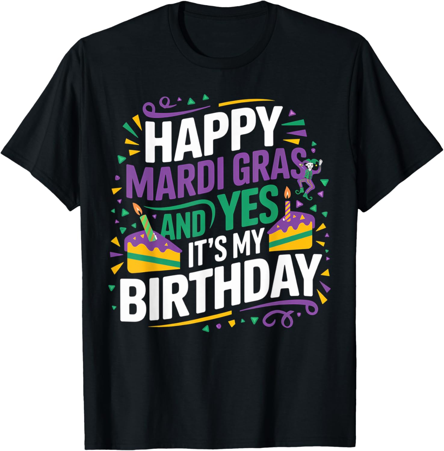 Happy Mardi Gras Birthday Party T-Shirt for Festive Celebrations - 9