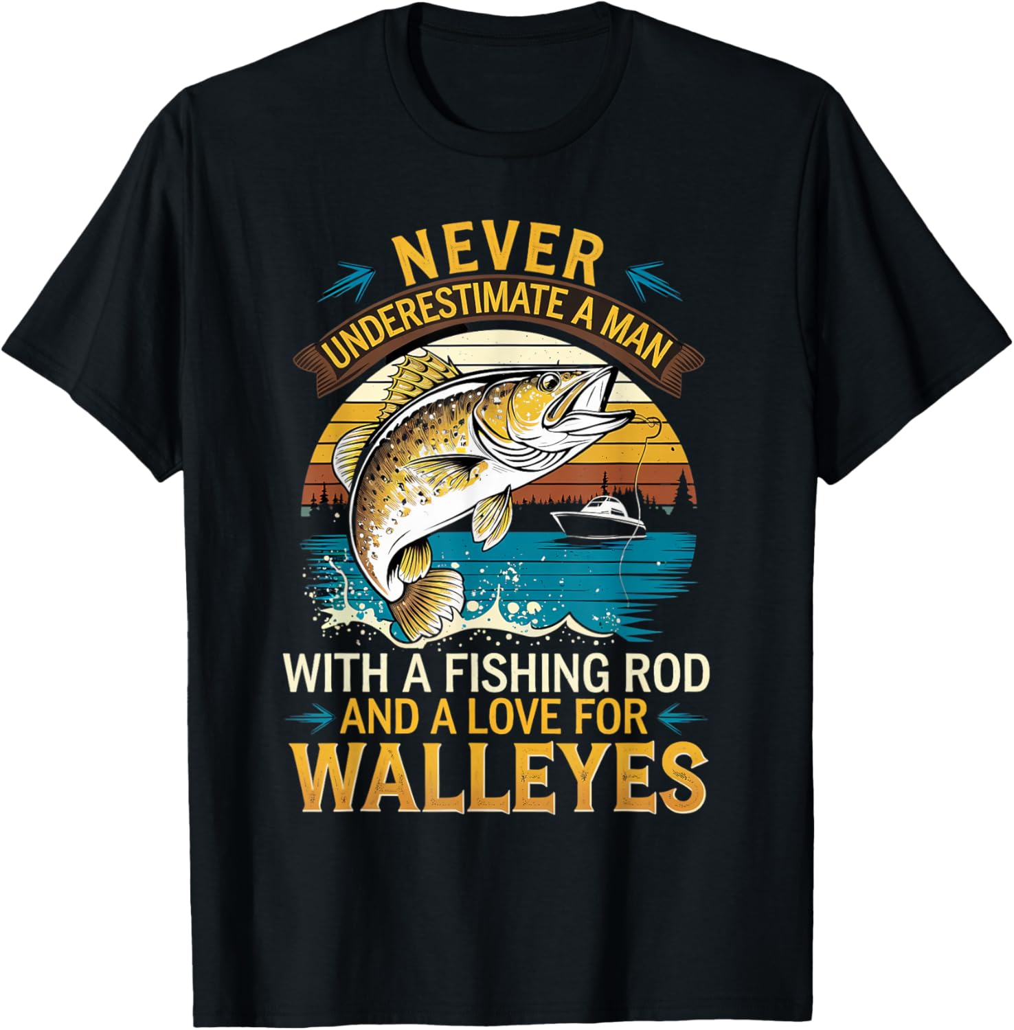 Angler Fisherman Walleye Fishing T-Shirt for Proud Fish Enthusiasts - 1