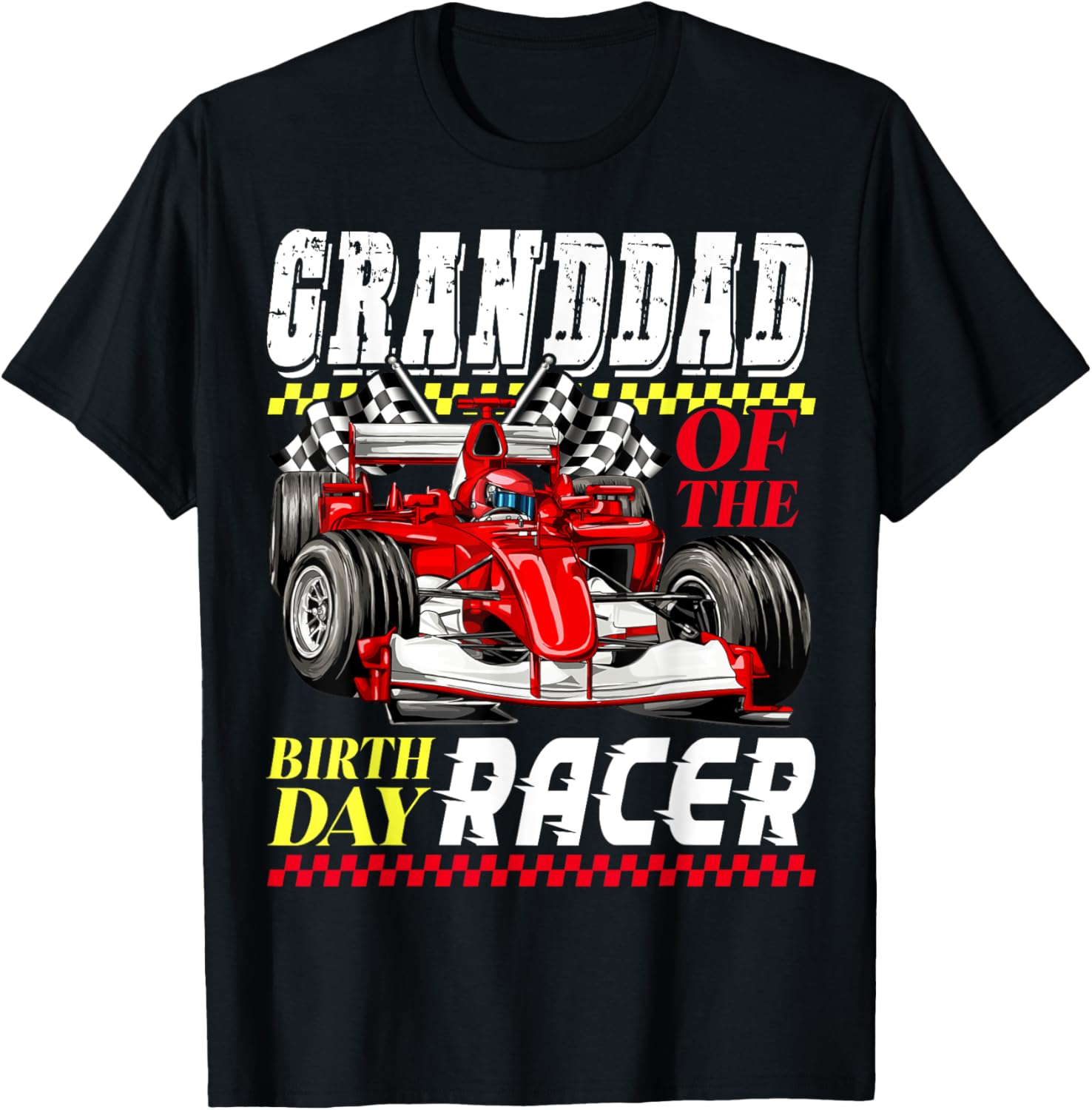 Race Car Party Granddad T-Shirt Perfect for Birthday Racer Fans - 7