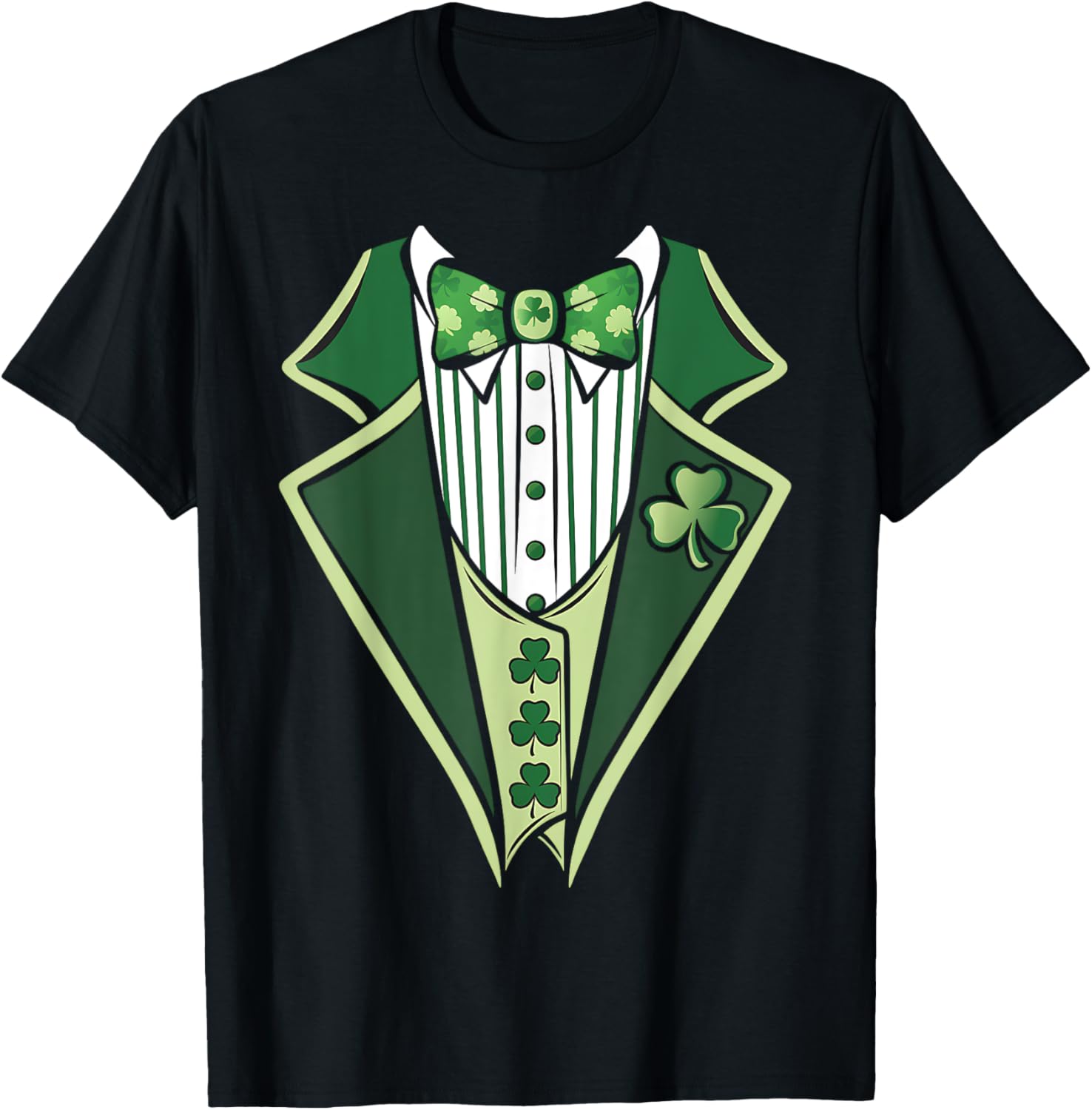 Funny Leprechaun Tuxedo T-Shirt for St. Patrick's Day Celebration - 2