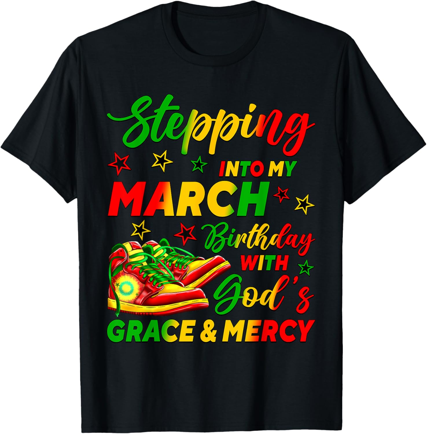 March Birthday African American Shoes T-Shirt for Celebrating in Style - 17