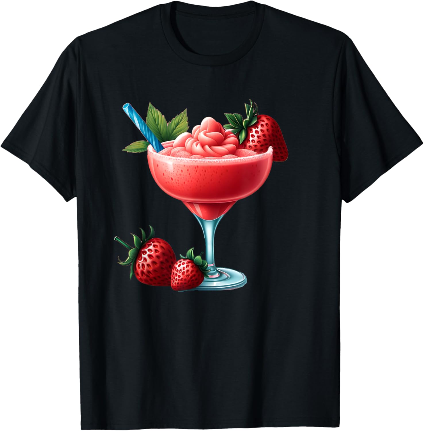 Frozen Strawberry Daiquiri T-Shirt for Fun Summer Vibes and Relaxation - 25