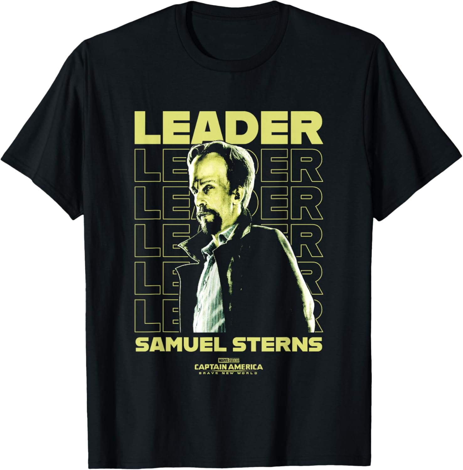 Marvel Captain America Brave New World Leader Name Stack T-Shirt for Fans - 1