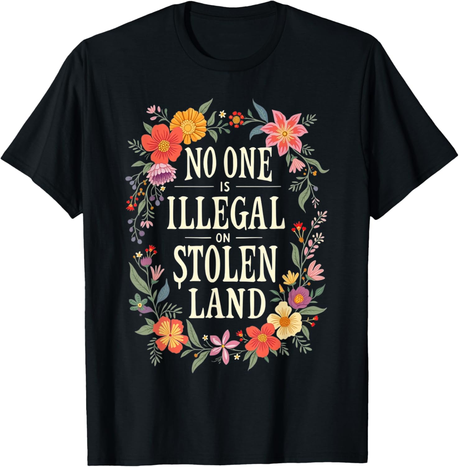 Native American No One Is Illegal T-Shirt for Bold Statement Style - 6