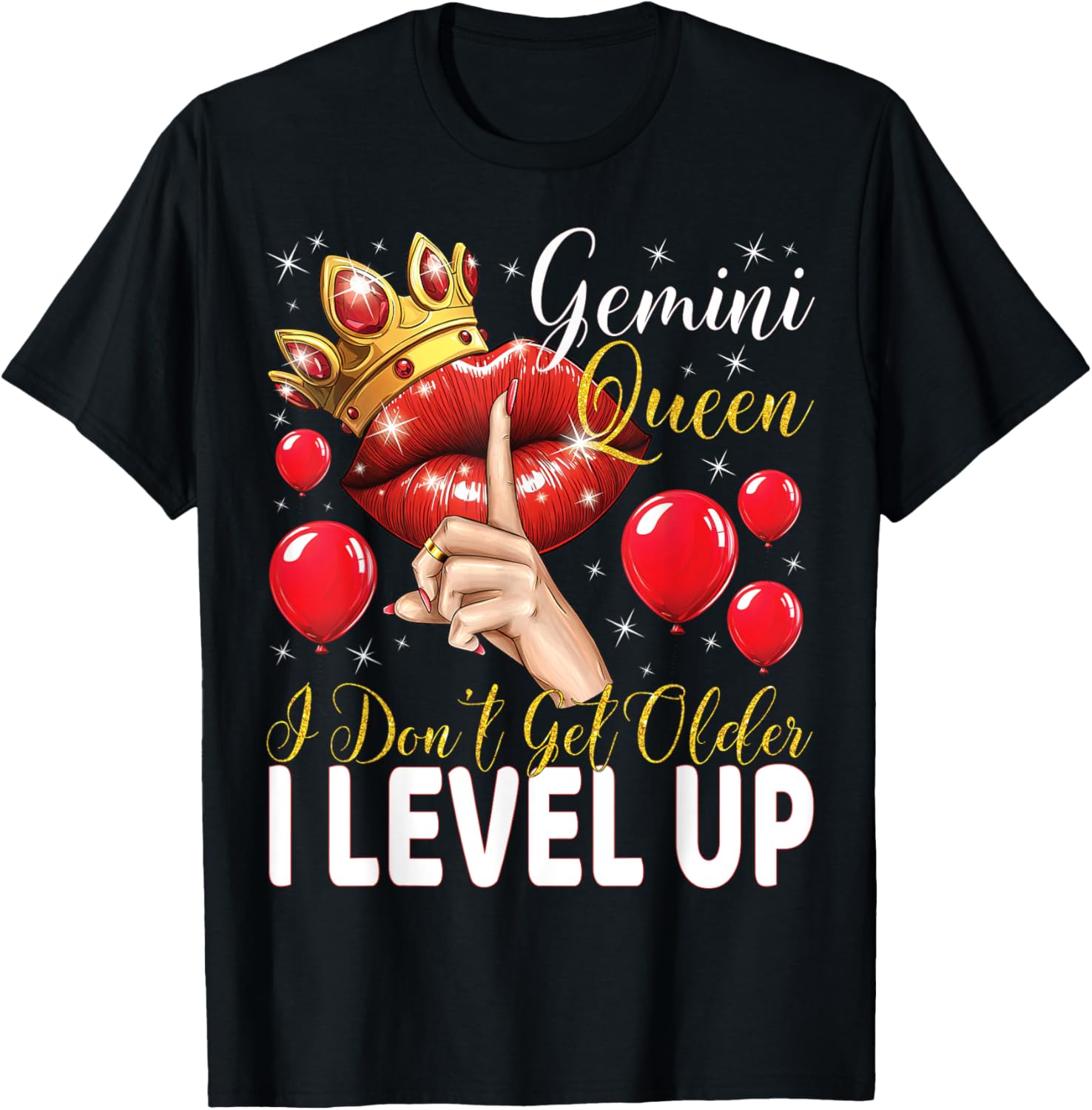 Gemini Queen Level Up Birthday T-Shirt for Fun Celebrations - 6
