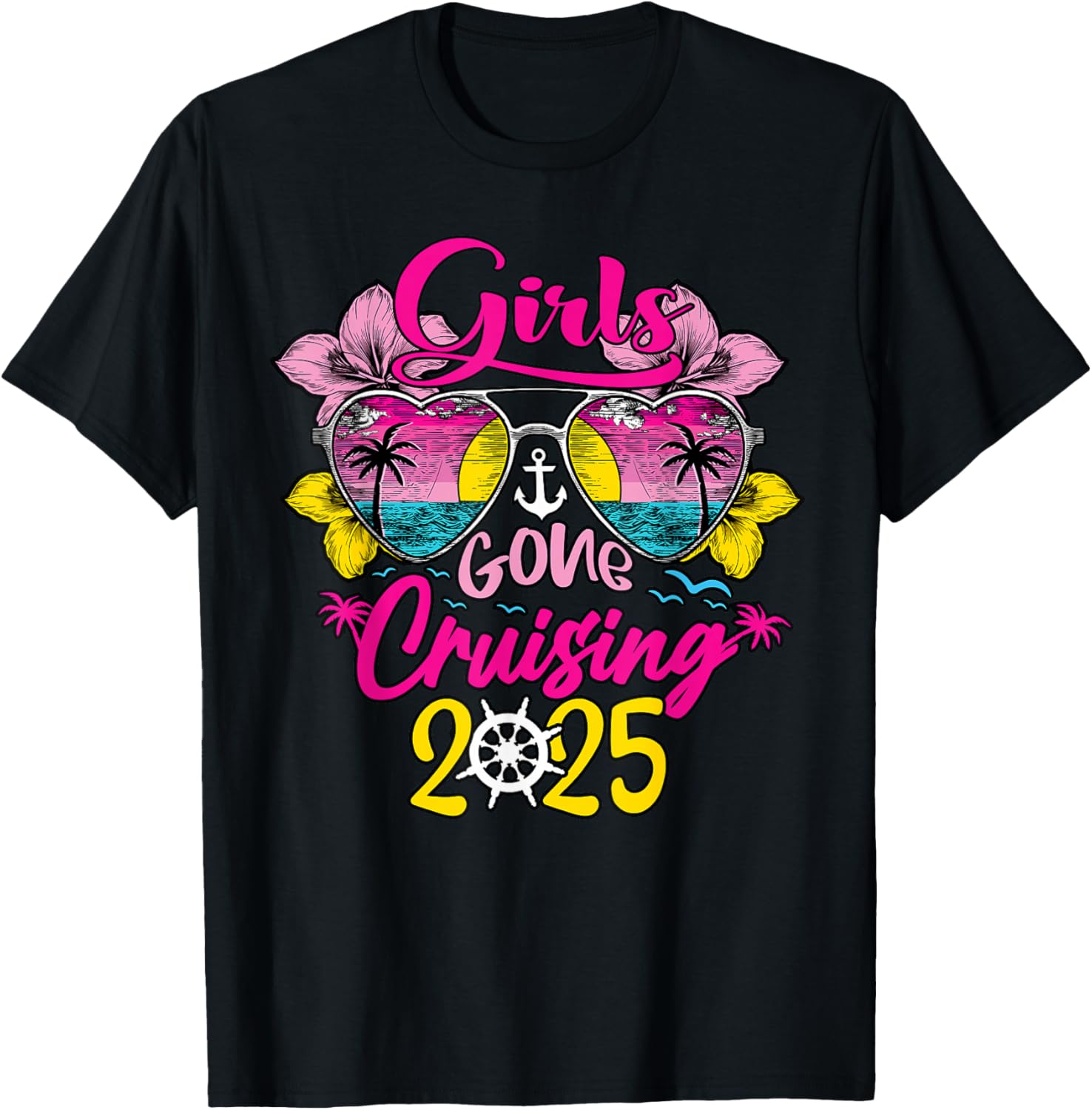 Girls Gone Cruising 2025 Funny Besties T-Shirt for Vacation Fun - 16