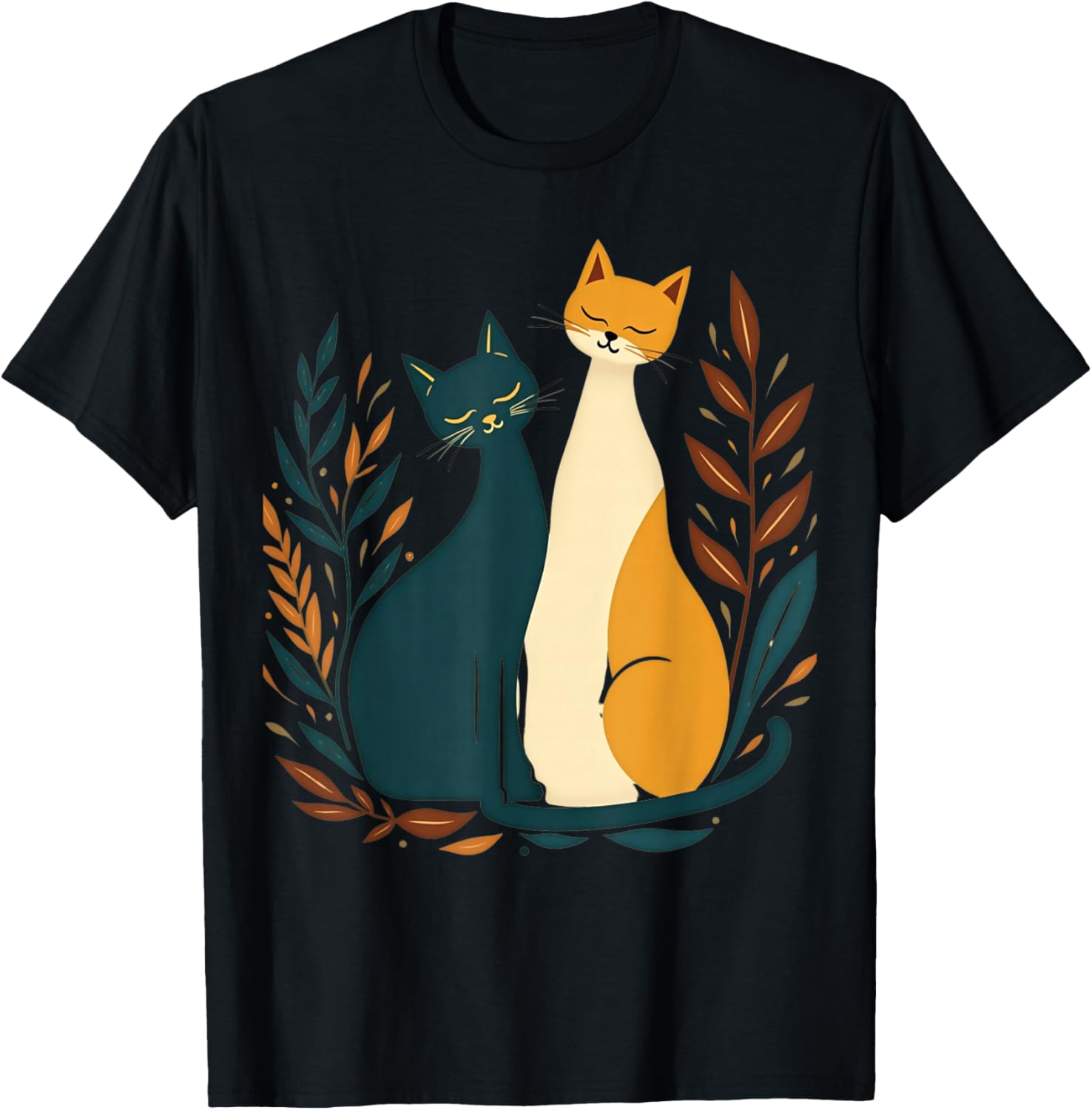 Vintage Mid-Century Modern Cat T-Shirt 50s 60s Retro Style Apparel - 9
