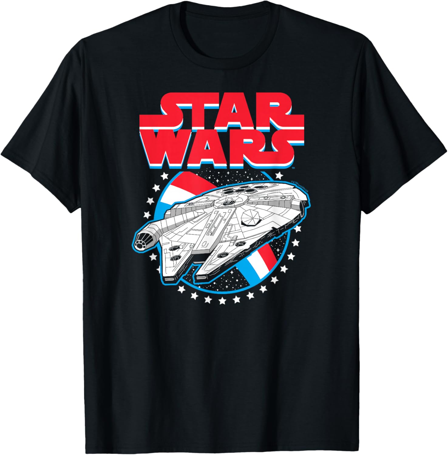 Star Wars Millennium Falcon T-Shirt - Stylish Americana Graphic Tee - 1