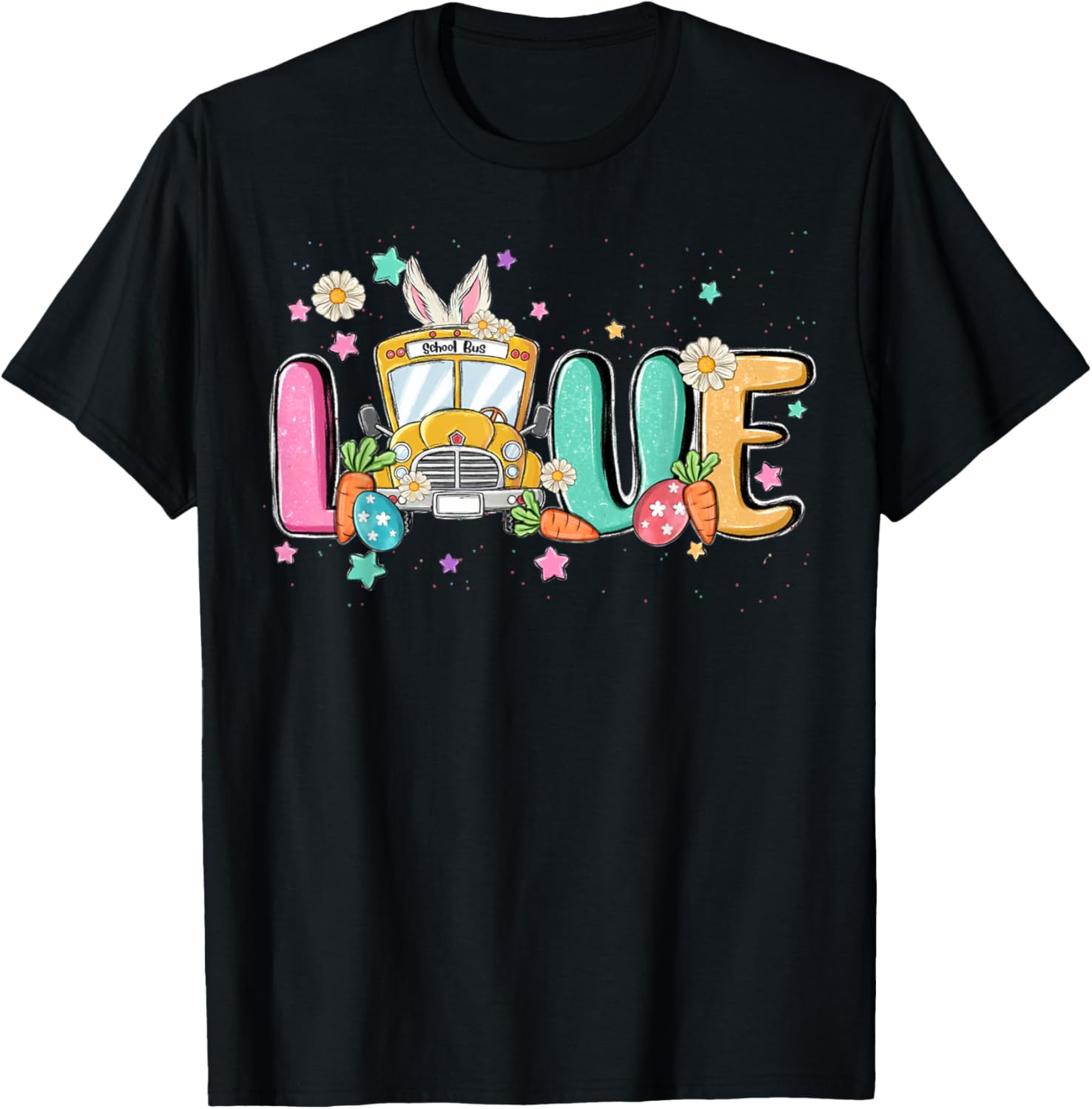 Happy Easter School Bus T-Shirt for Men, Women, Boys, and Kids - 1