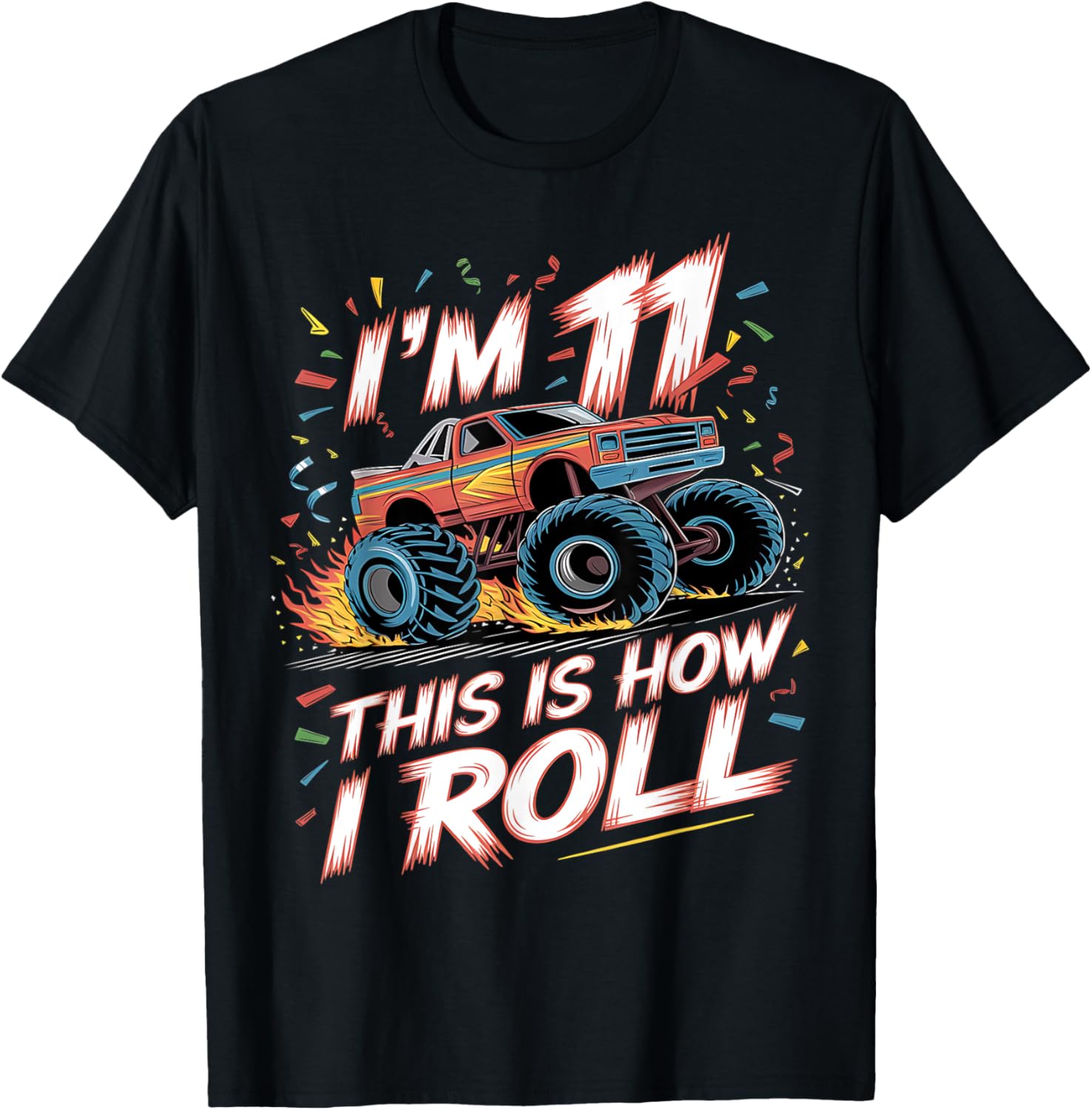 Monster Truck 11th Birthday Shirt for Boys - Fun Birthday T-Shirt - 21