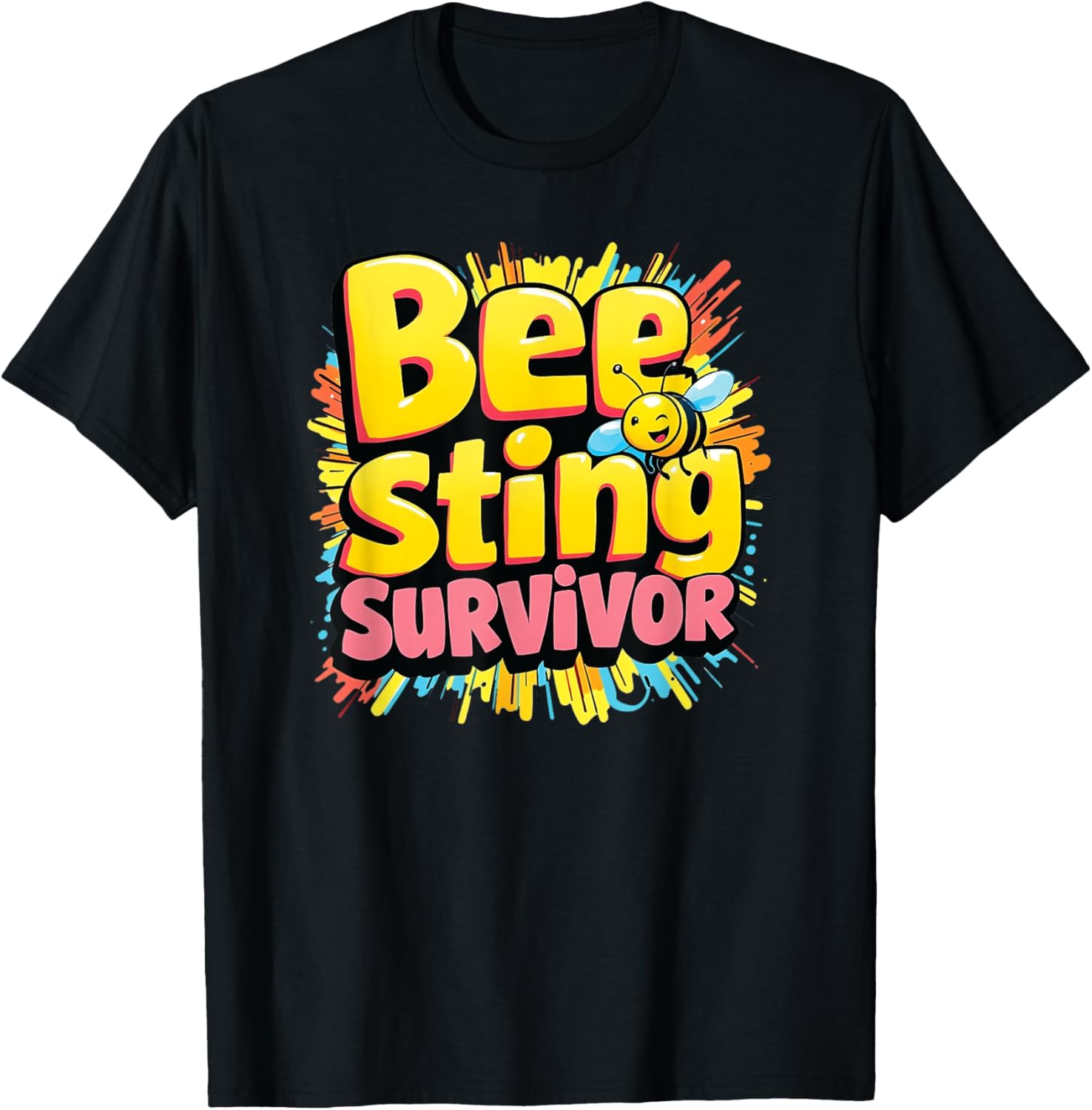 Bee Sting Survivor Funny Beekeeper T-Shirt for Nature Lovers - 8