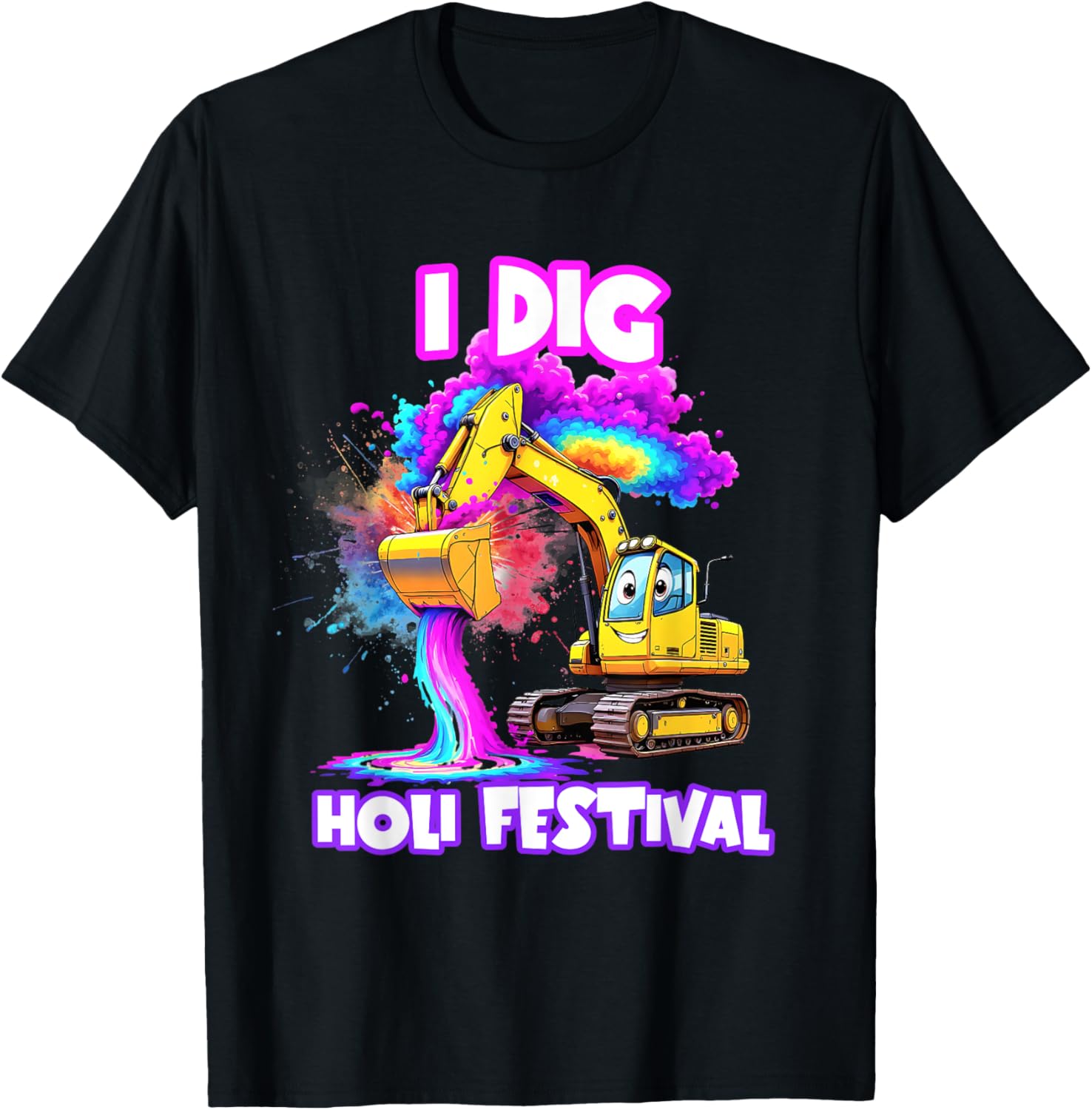 I Dig Holi Festival T-Shirt for Kids Boys Toddlers Celebrating India - 27