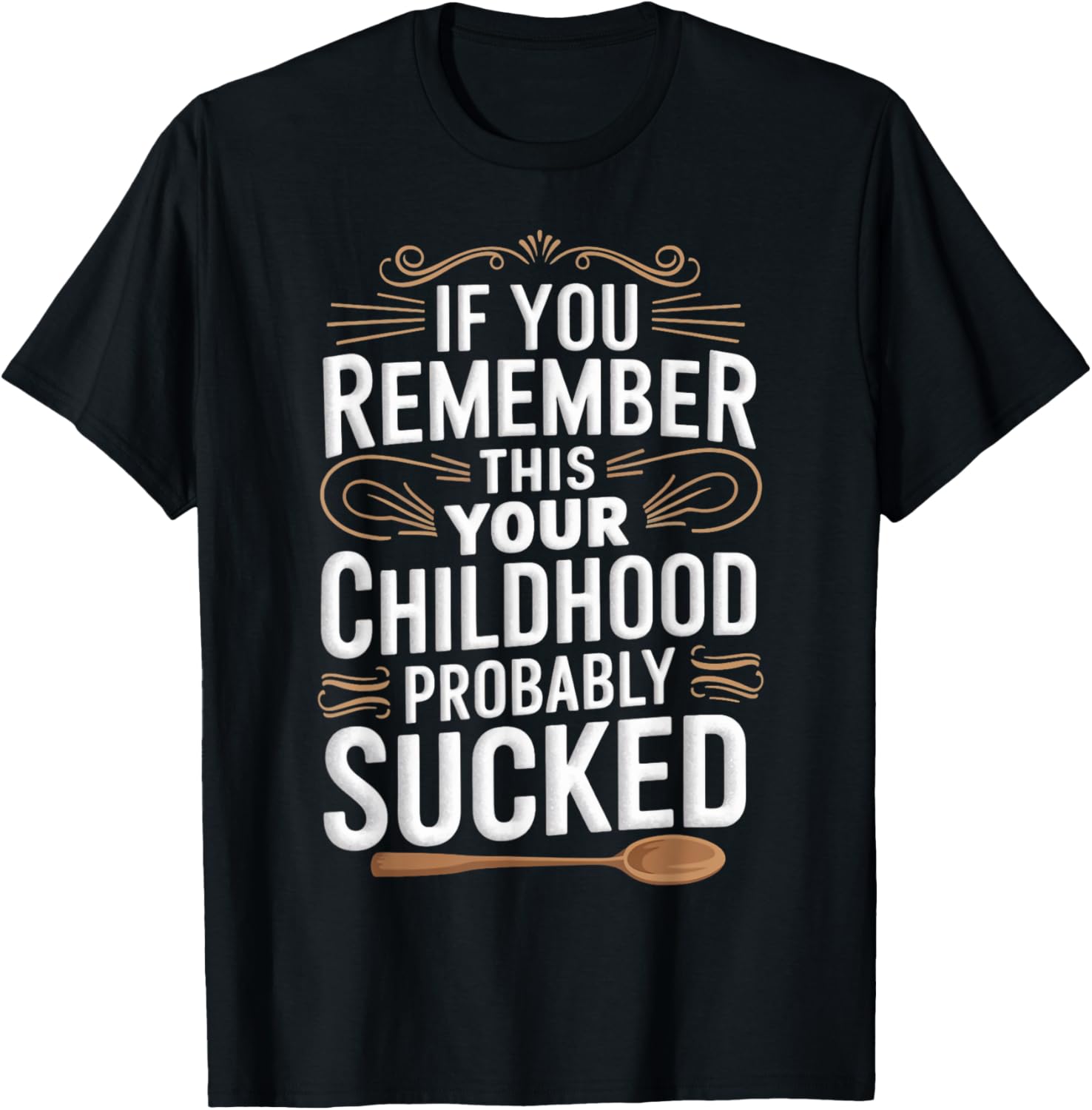 Funny Filipino Childhood T-Shirt with Wooden Spoon Design for Nostalgia - 1