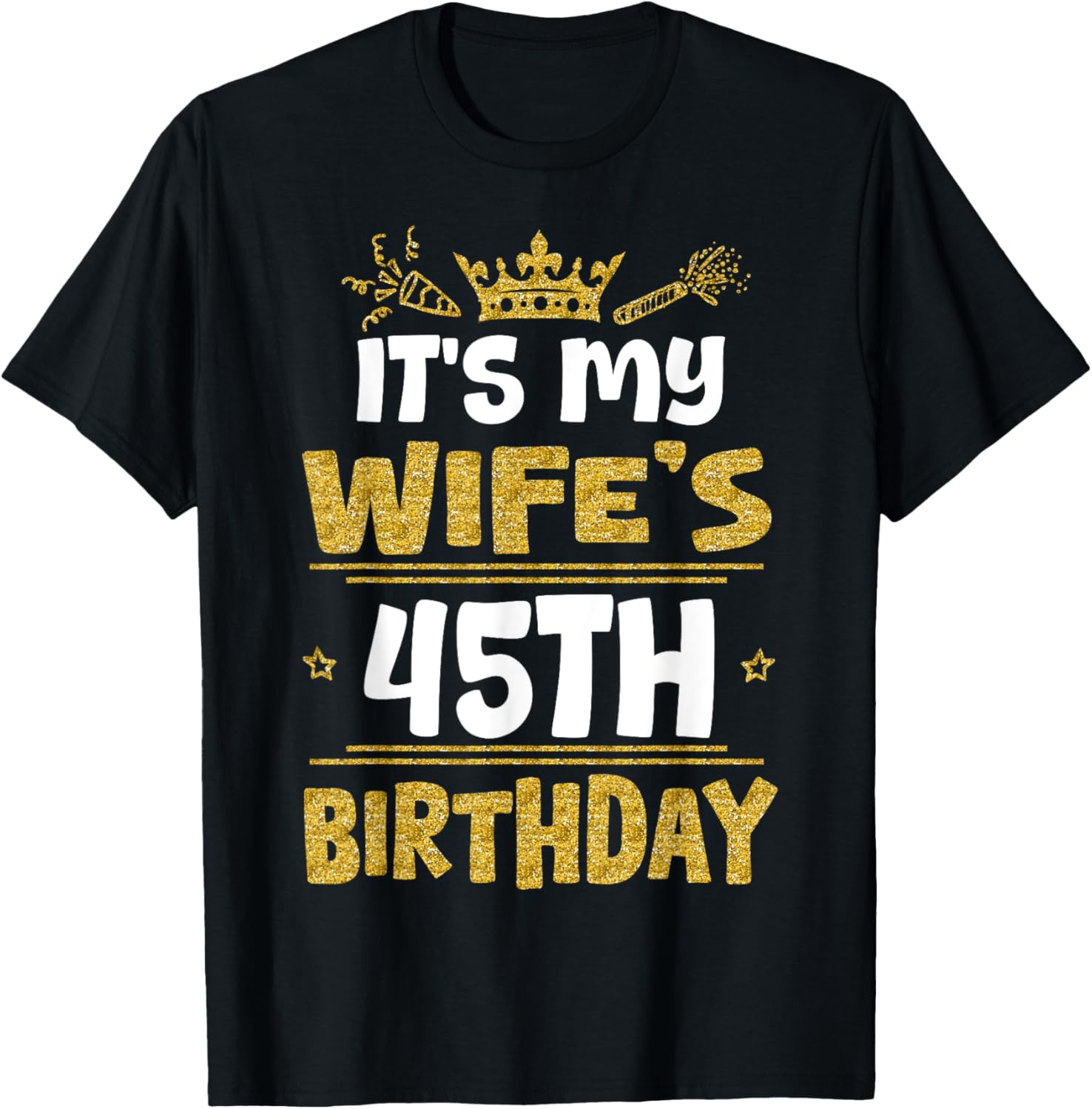 Happy Wife's 45th Birthday T-Shirt Vintage 1980 Gift for Her - 3
