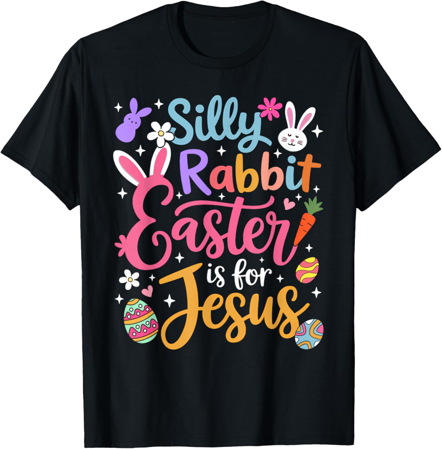 Silly Rabbit Easter Is For Jesus Christian T-Shirt for Faithful Celebrations - 1