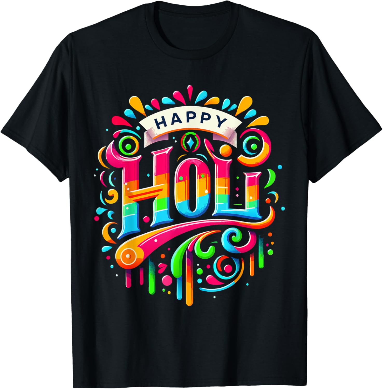 Happy Holi Festival T-Shirt for Women, Kids, and Men - Family Apparel - 8
