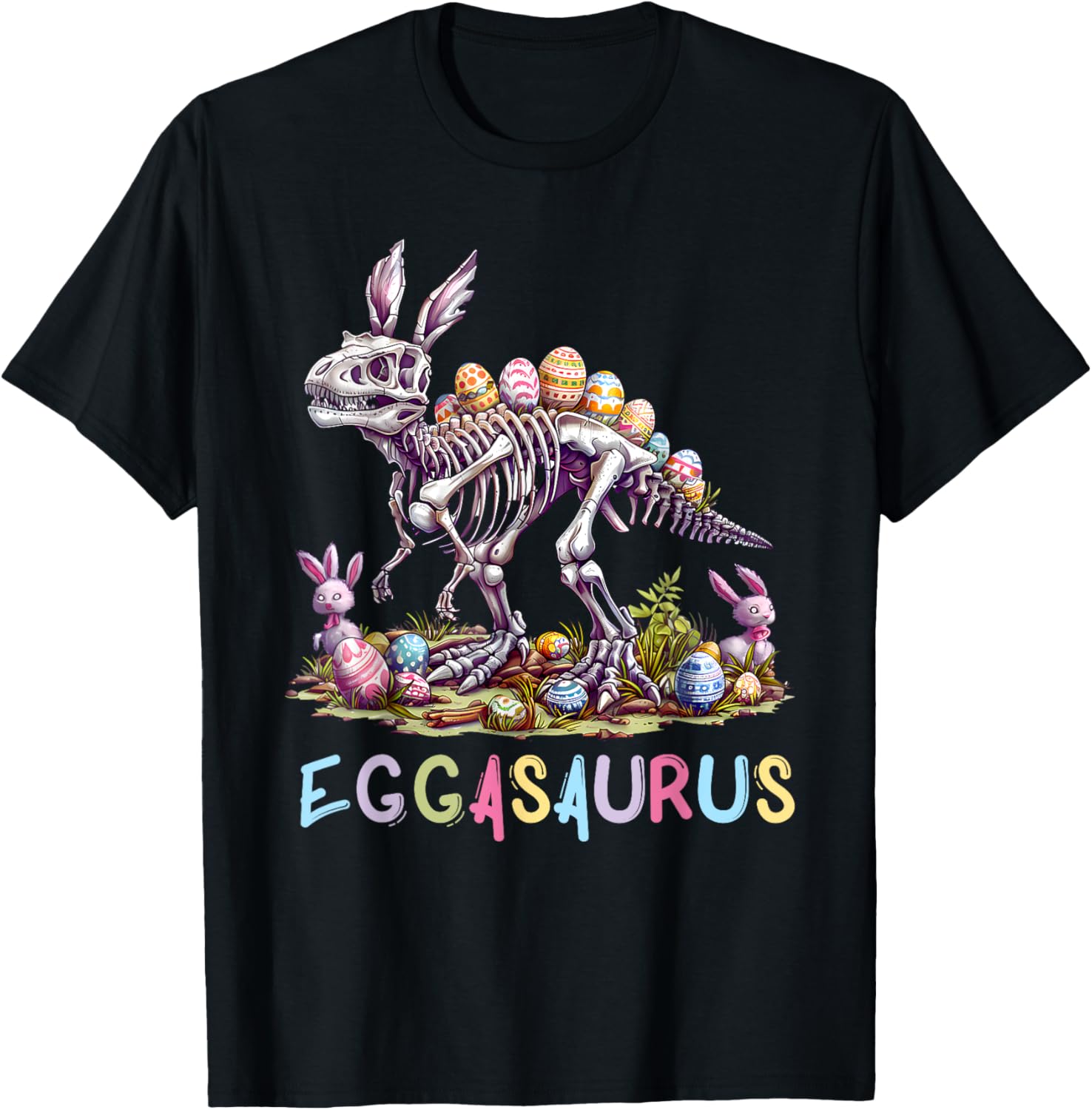 Eggasaurus Dinosaur Toddler T-Shirt for Boys - Fun Easter Stegosaurus Design - 1