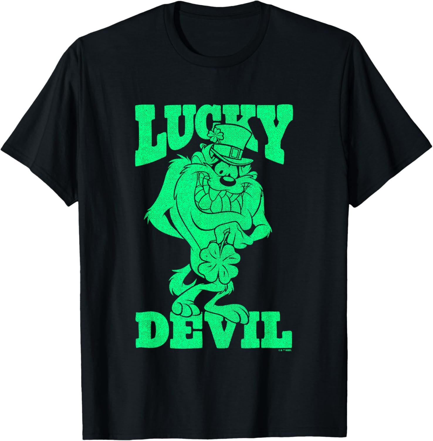 Looney Tunes St. Patrick's Day Retro Taz Lucky Devil T-Shirt for Fun - 5