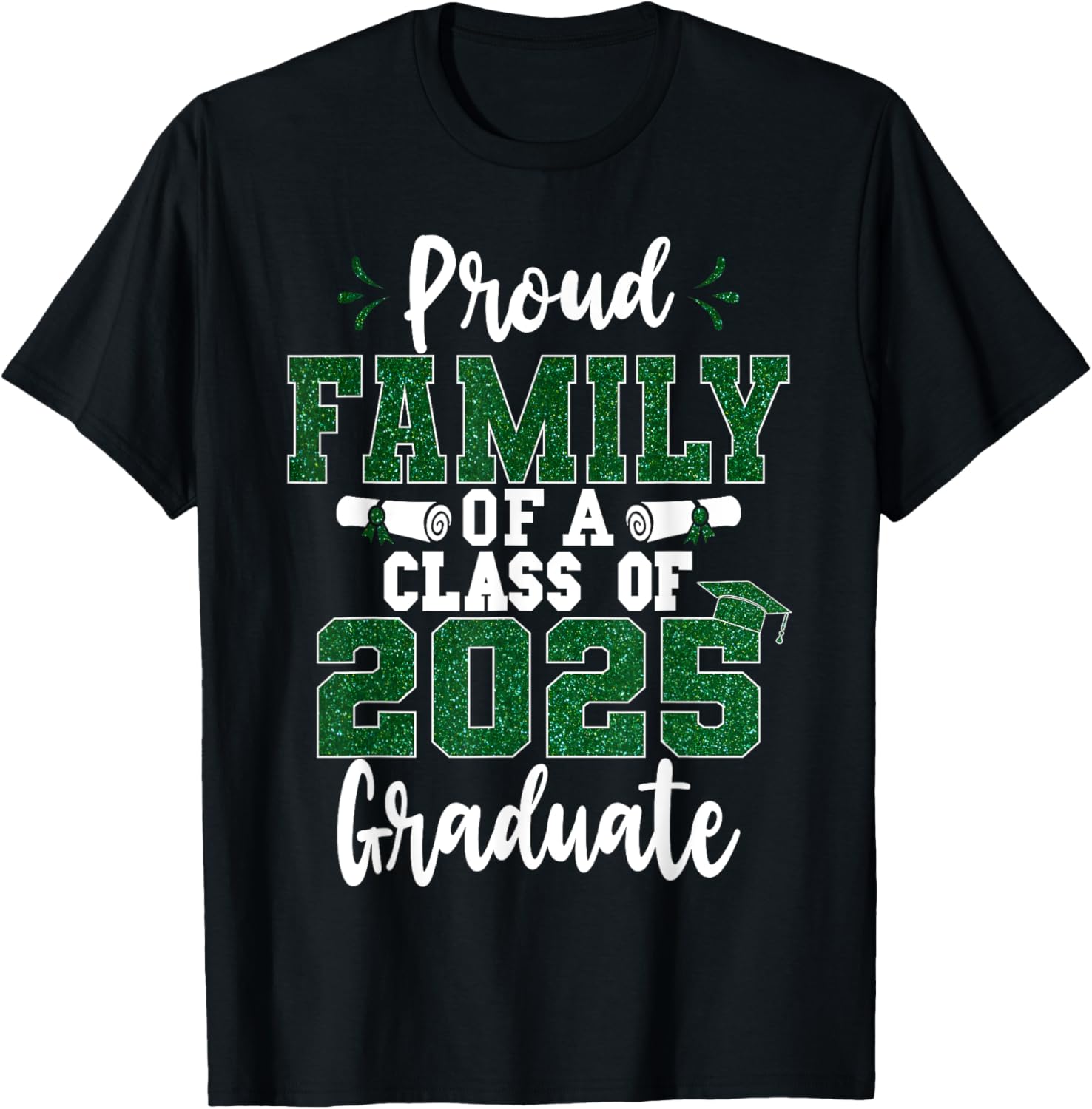Proud Family Class of 2025 Graduate T-Shirt for Seniors and Families - 12