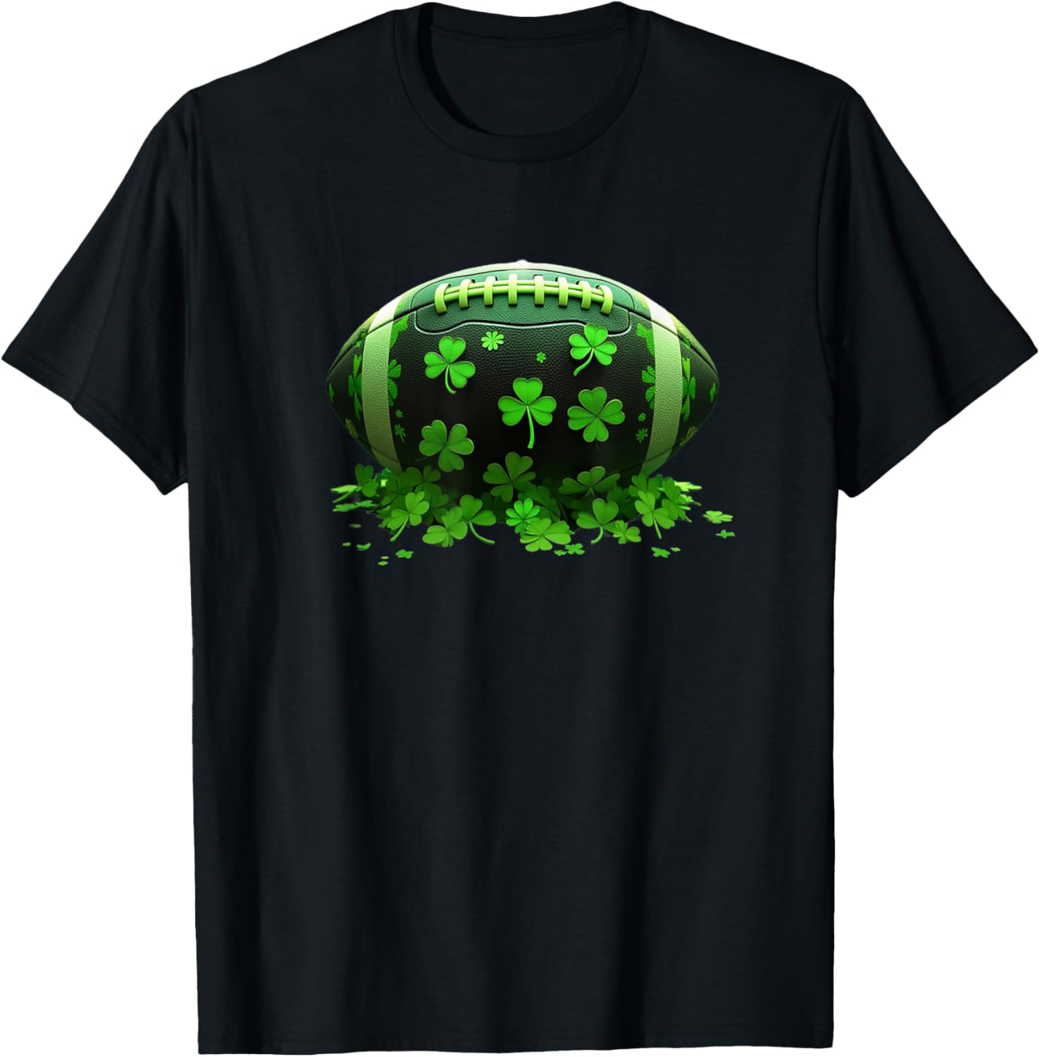 Lucky Shamrock Football Lovers T-Shirt for St Patricks Day Fun - 7