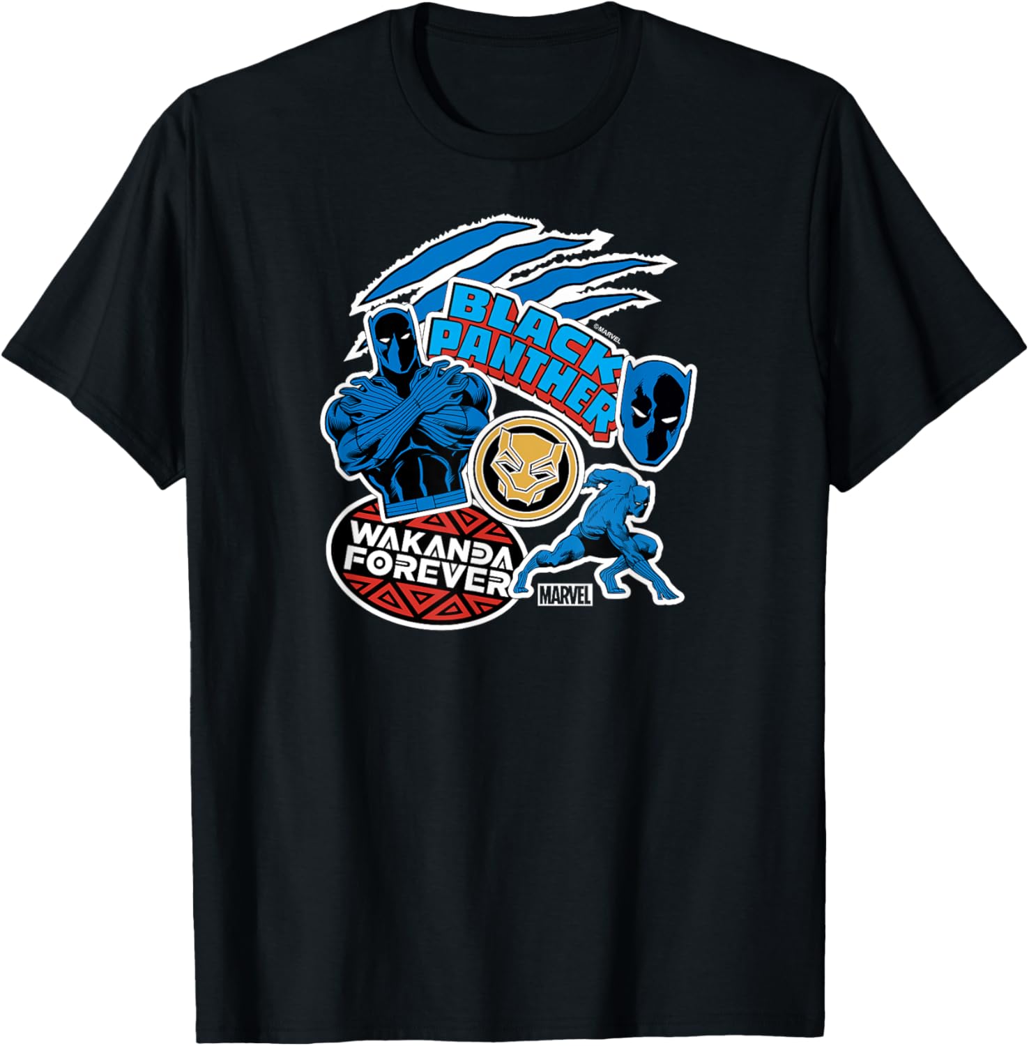 Black Panther Stickers T-Shirt for Fans - Stylish Graphic Tee - 2