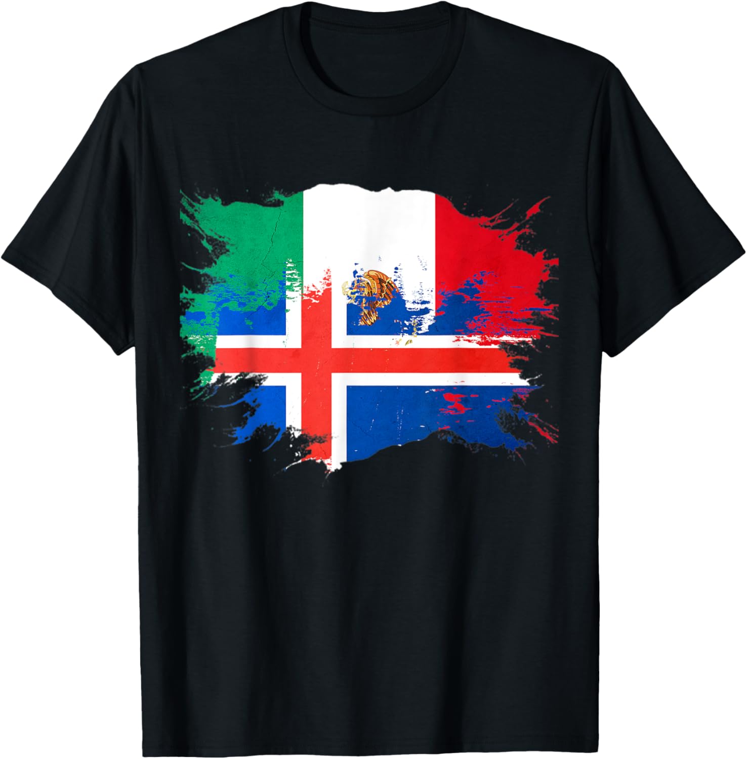 Mexican and Iceland Heritage Flag T-Shirt for Stylish Cultural Pride - 6