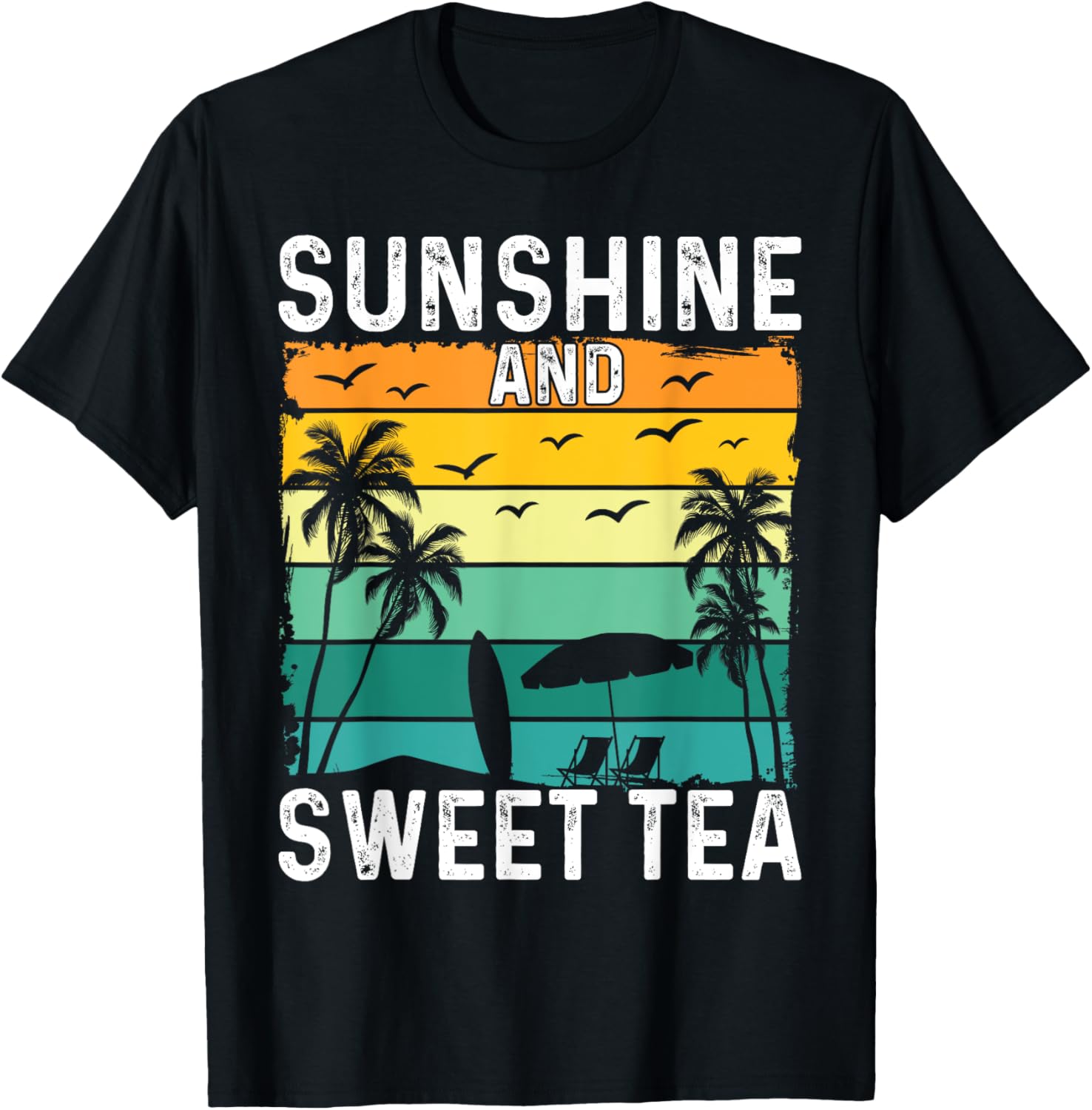 Sunshine And Sweet Tea Retro Southern Pride Iced Tea Lover T-Shirt - 8