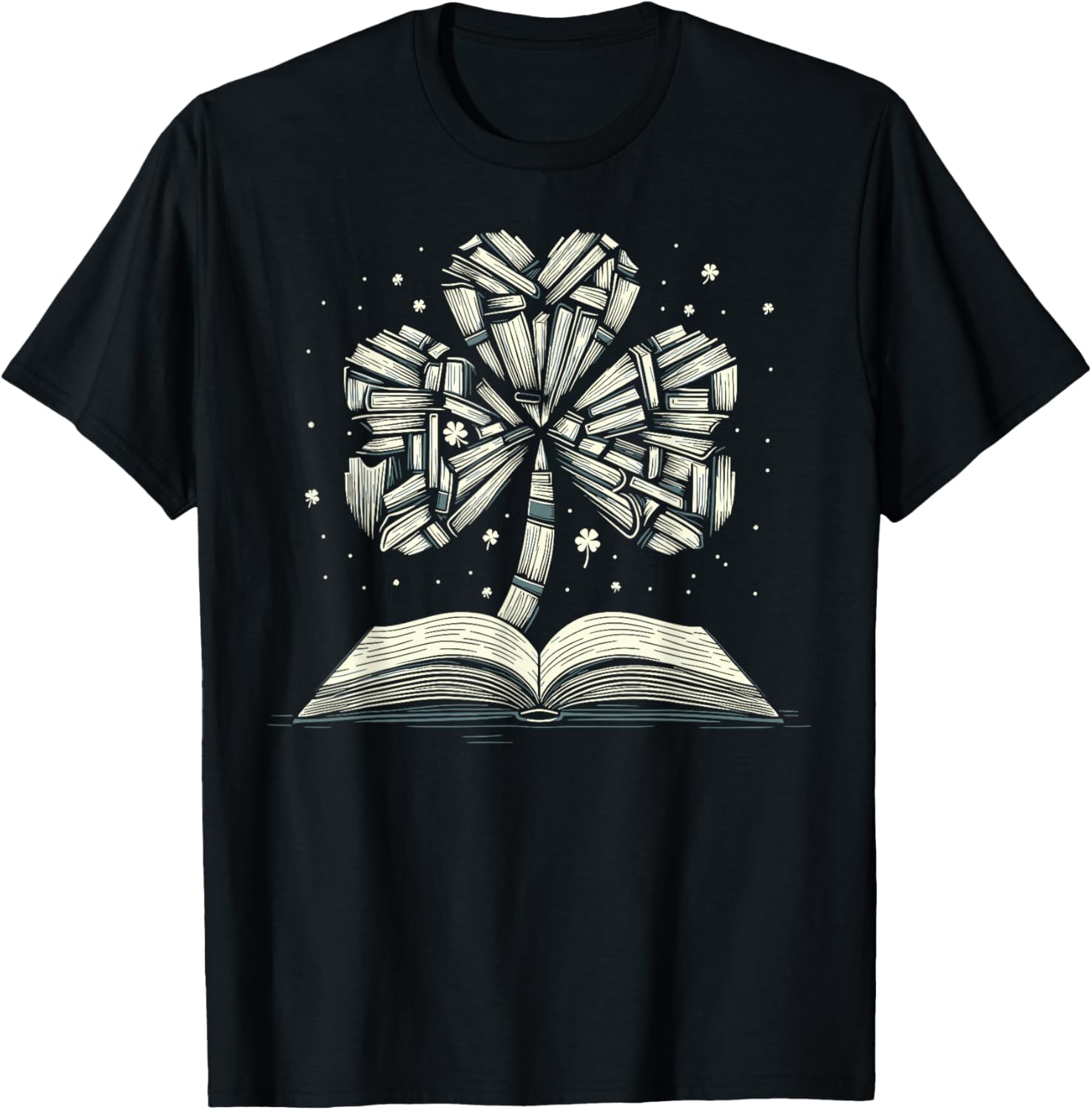 Shamrock Books St Patricks Day Bookworm Librarian T-Shirt for Readers - 11
