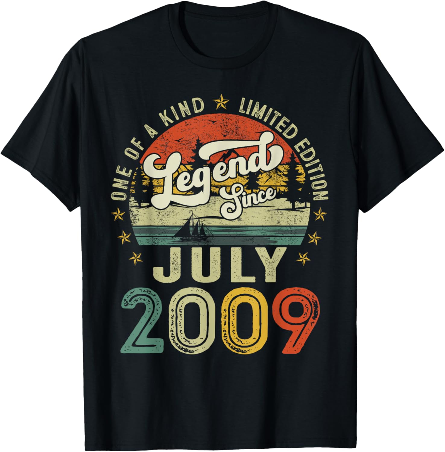 Legend Since July 2009 Retro 16th Birthday T-Shirt for Boys and Girls - 9