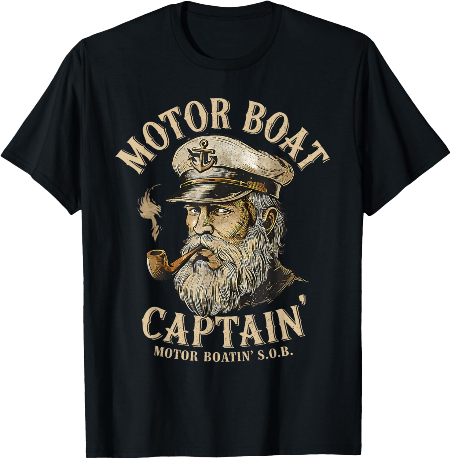 Funny Motor Boat Captain T-Shirt for Pontoon Boating Enthusiasts - 1